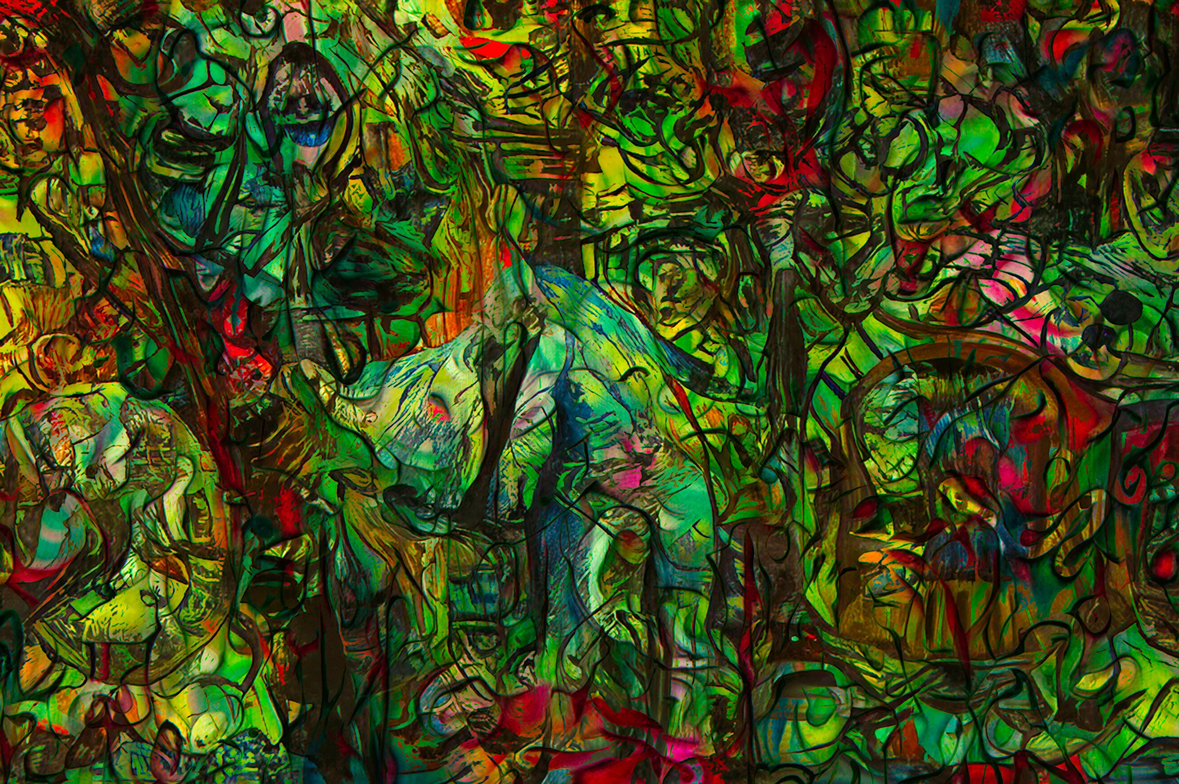 Rainforest Reverie – Costa Rica Cloud Forest Abstract Wall Art