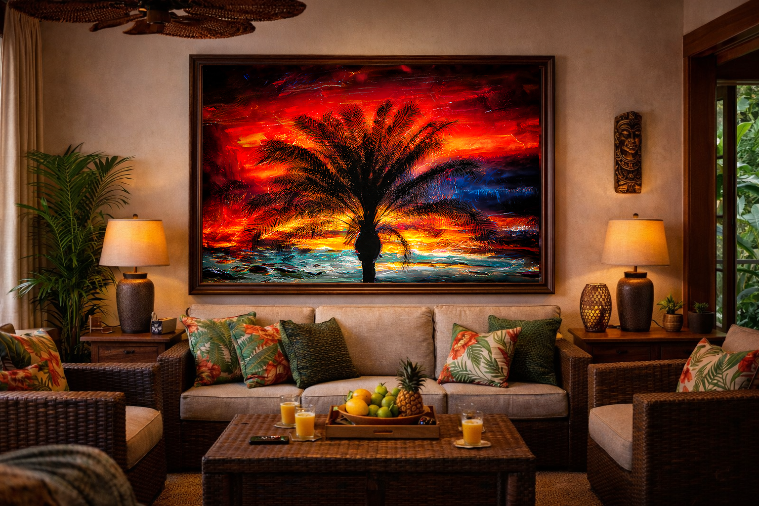 Tropical Firestorm — Sunset Palm Tree Wall Art - 10