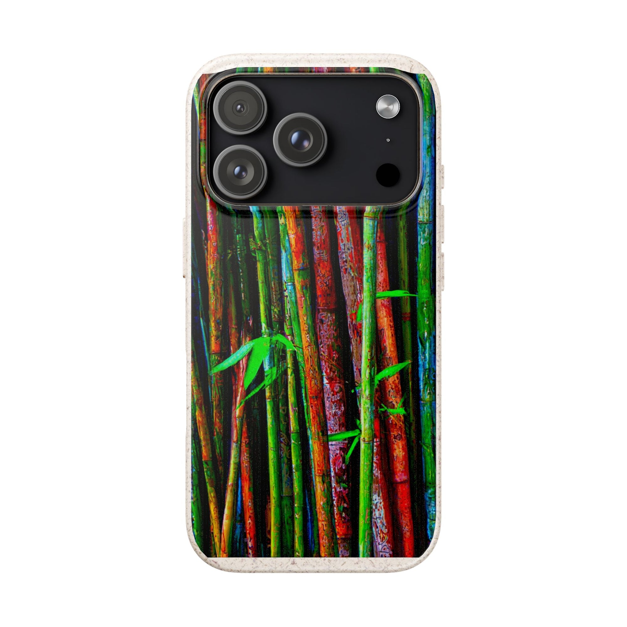 Biodegradable Phone Case — Colorful Bamboo Forest Eco-Friendly iPhone Cover