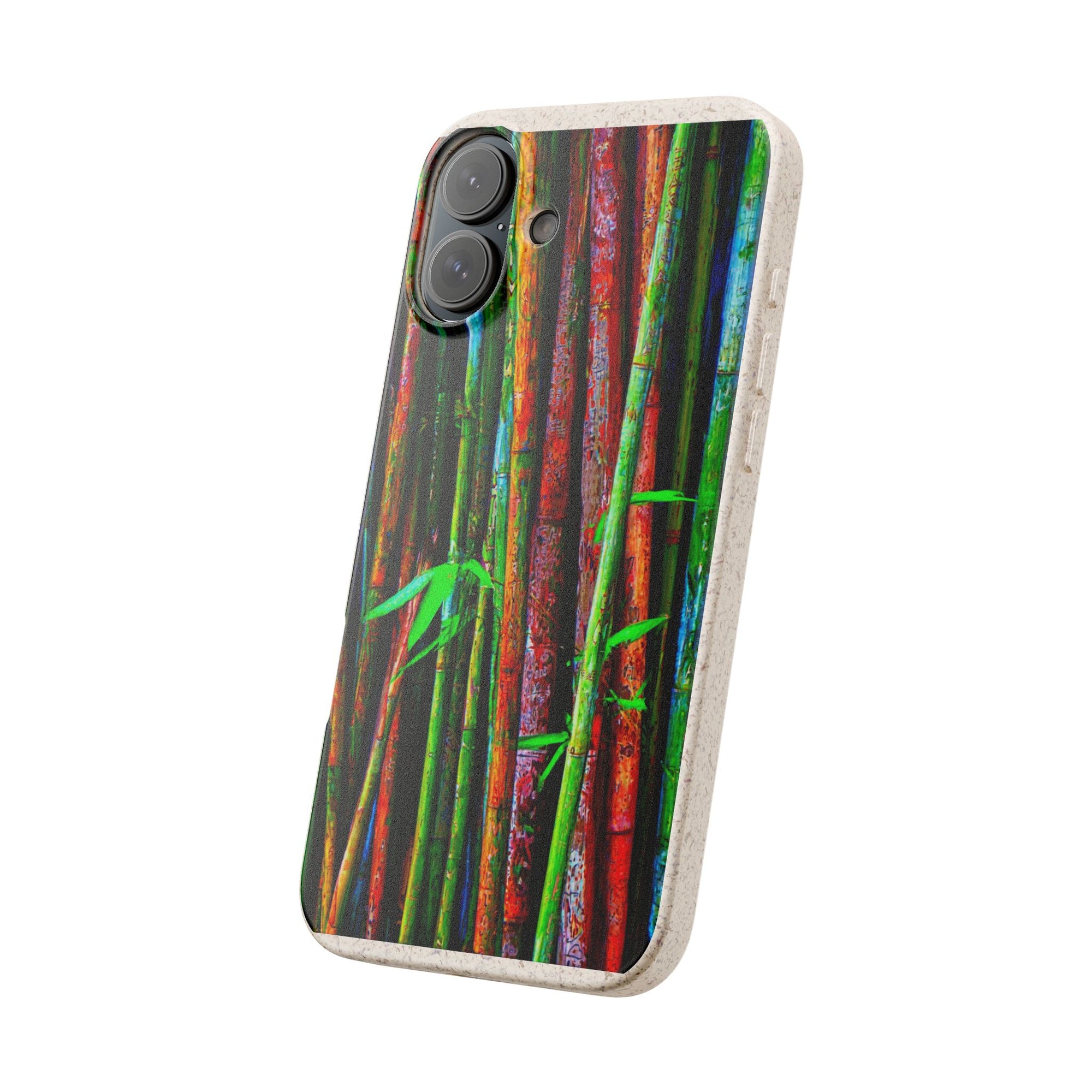 Biodegradable Phone Case — Colorful Bamboo Forest Eco-Friendly iPhone Cover