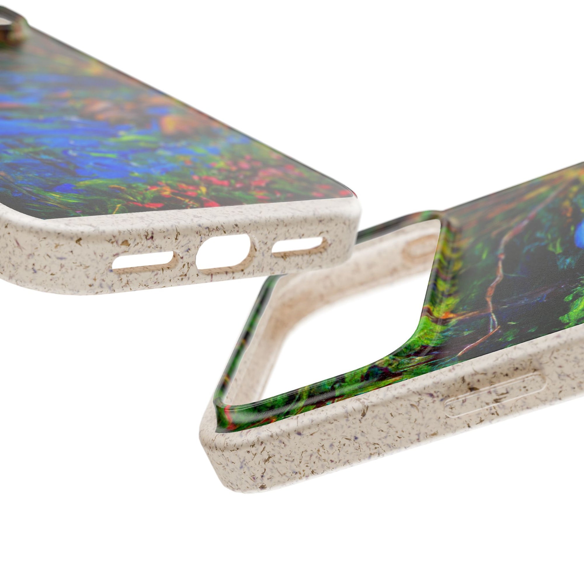 Biodegradable Phone Case — Eco-Friendly Watercolor Forest Stream Design