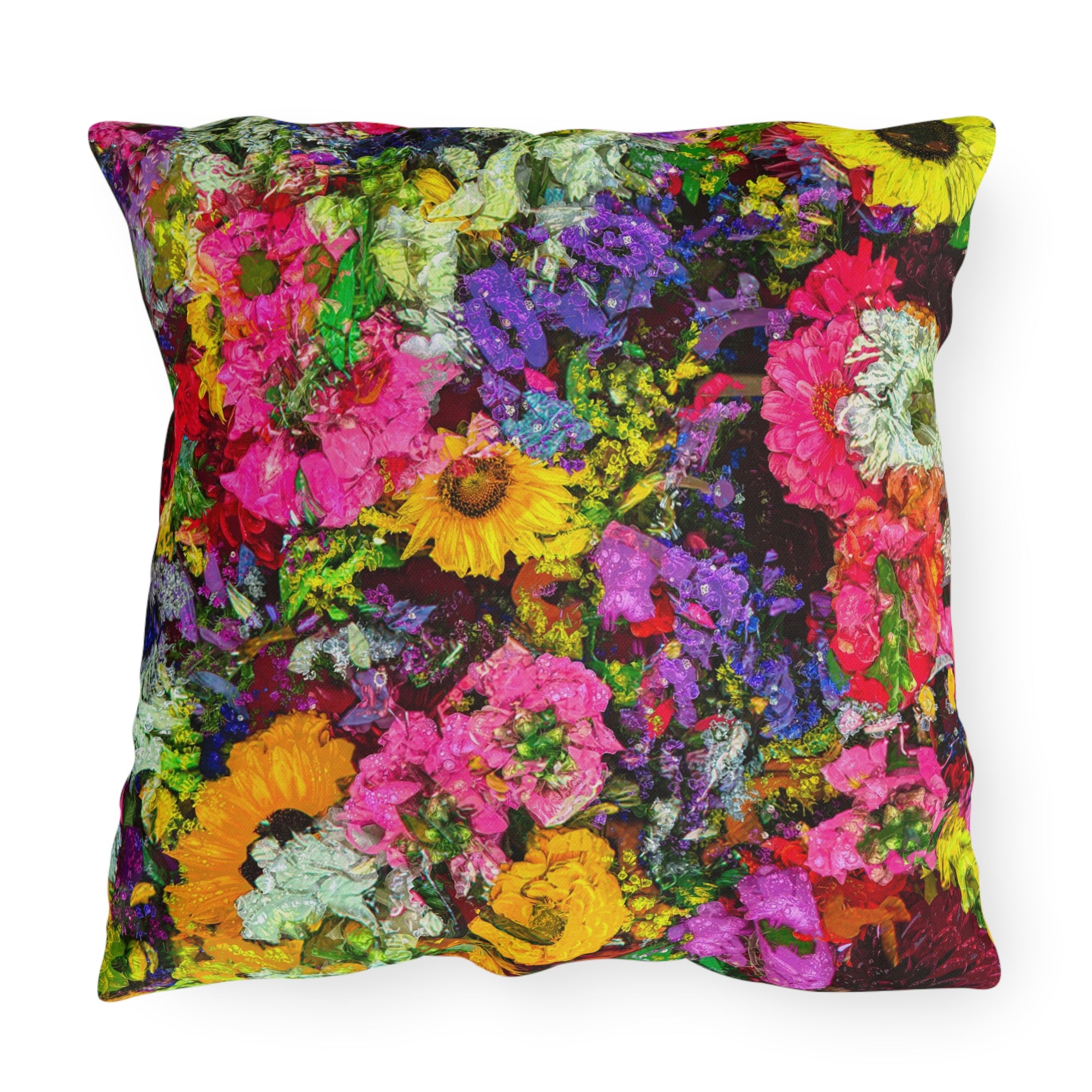 Copy of Pink Coneflower Outdoor Pillow — Garden Floral Patio Accent Cushion