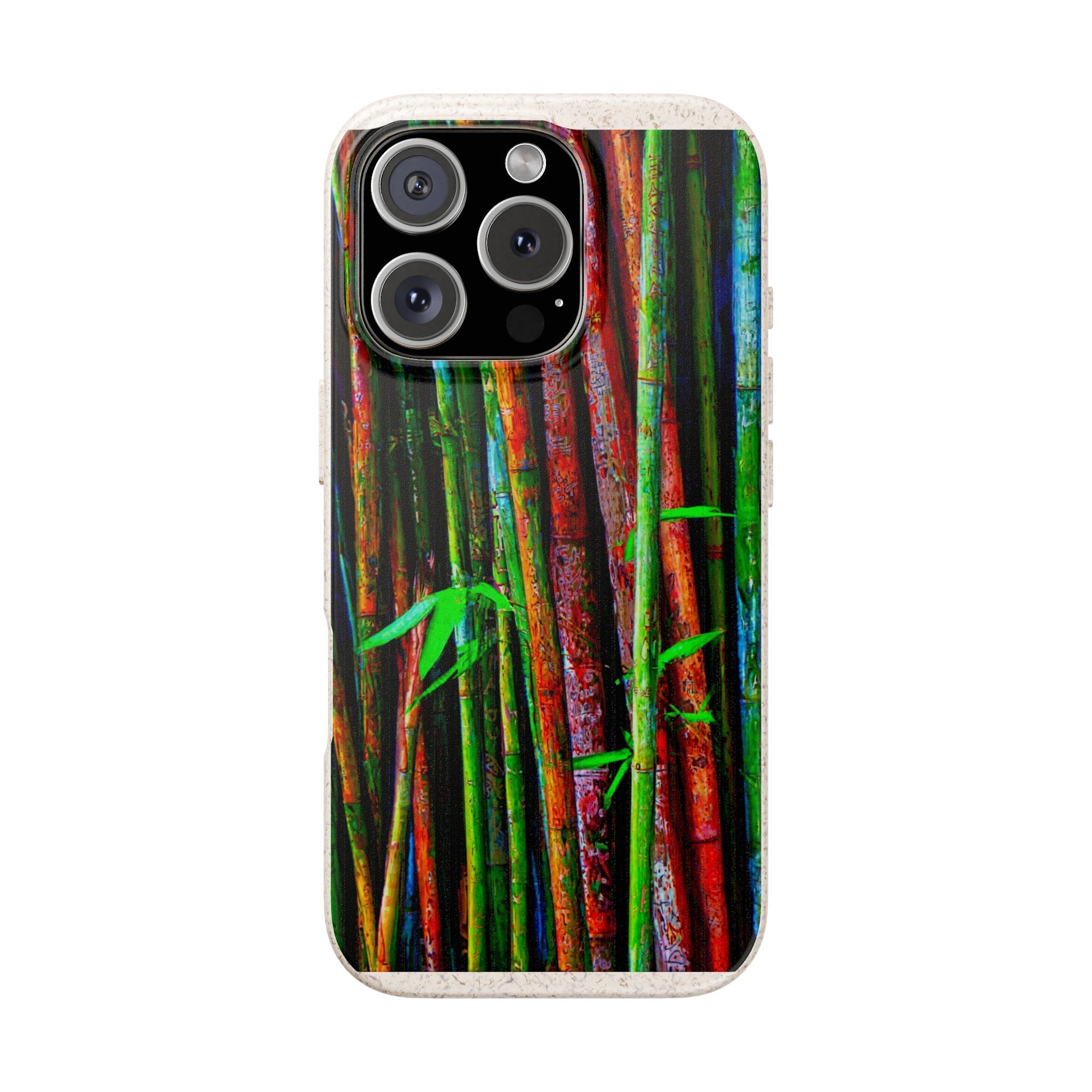 Biodegradable Phone Case — Colorful Bamboo Forest Eco-Friendly iPhone Cover