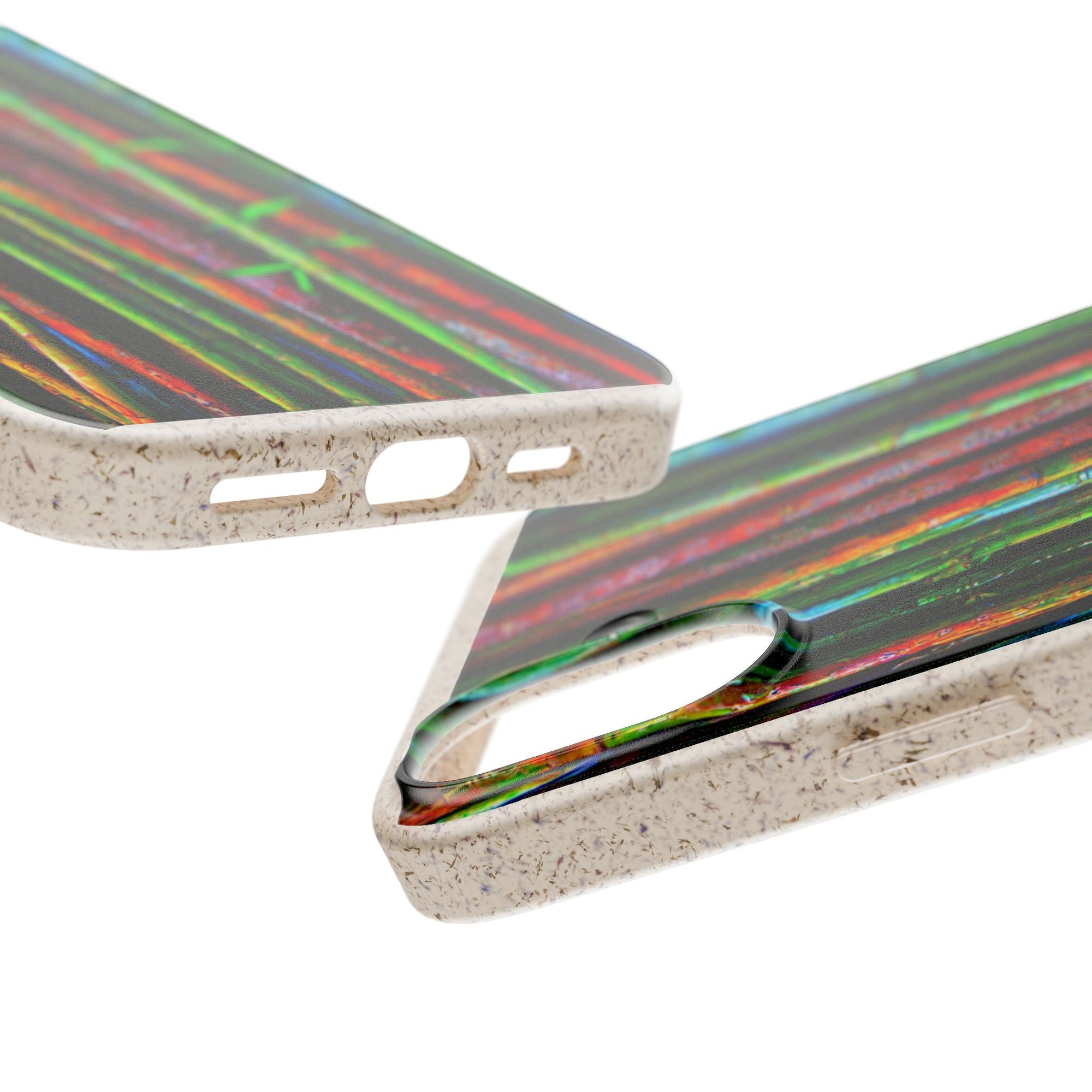 Biodegradable Phone Case — Colorful Bamboo Forest Eco-Friendly iPhone Cover