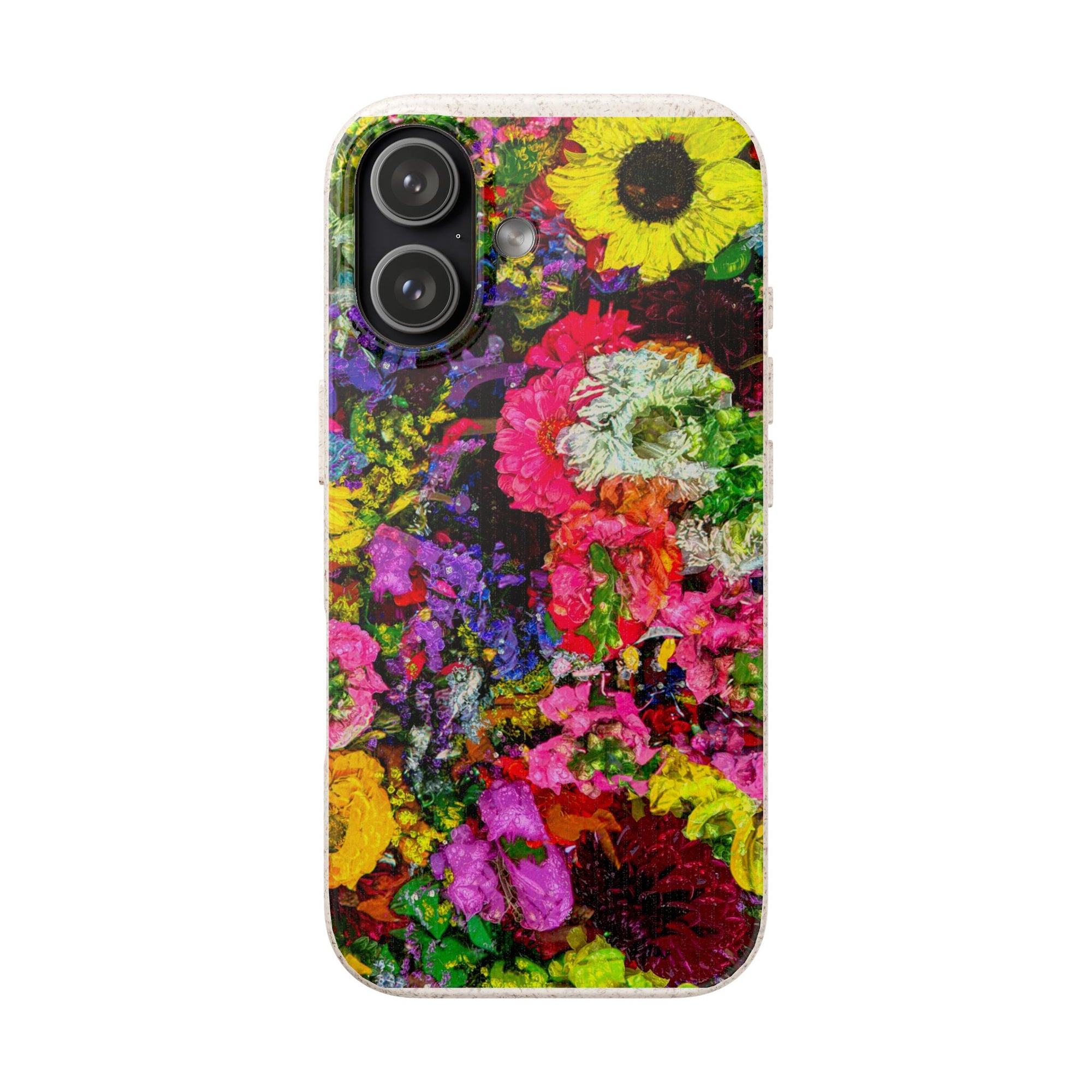 Biodegradable Floral Phone Case — Bright Wildflower Eco Phone Cover