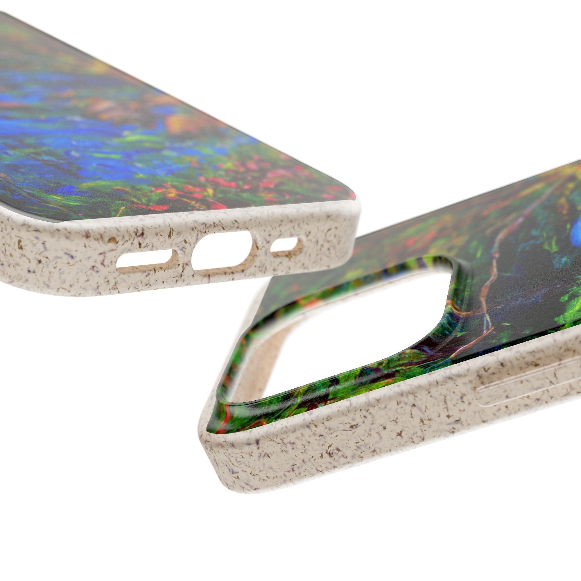 Biodegradable Phone Case — Eco-Friendly Watercolor Forest Stream Design