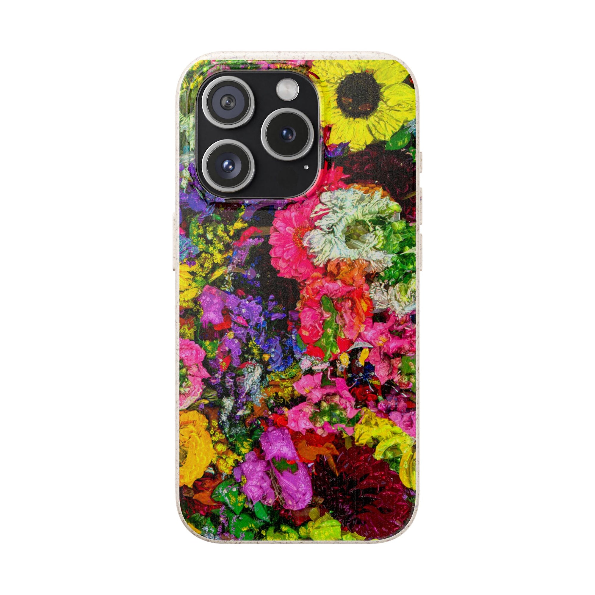 Biodegradable Floral Phone Case — Bright Wildflower Eco Phone Cover
