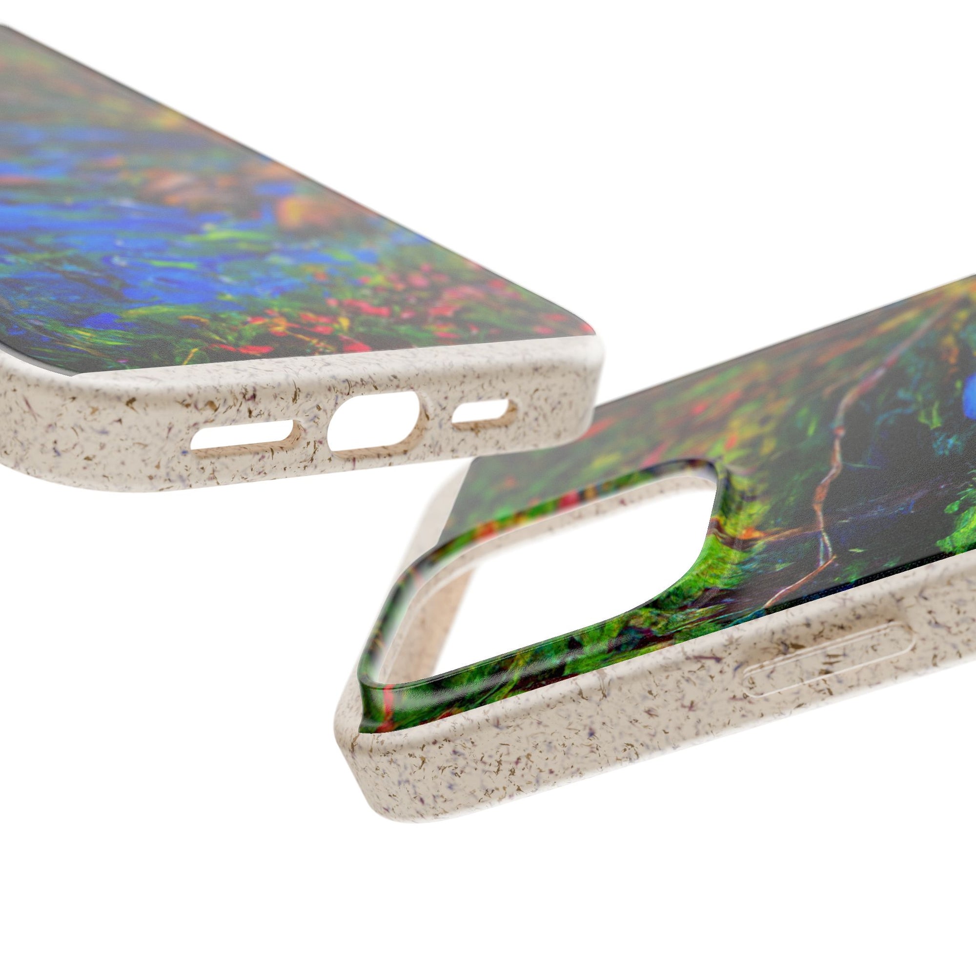 Biodegradable Phone Case — Eco-Friendly Watercolor Forest Stream Design
