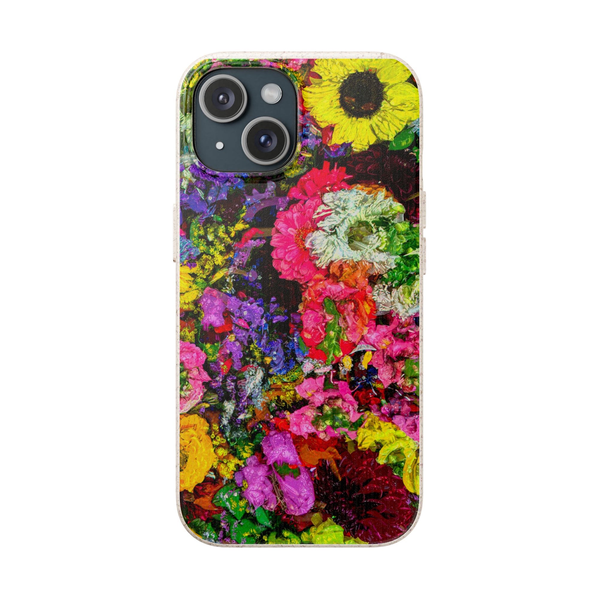 Biodegradable Floral Phone Case — Bright Wildflower Eco Phone Cover