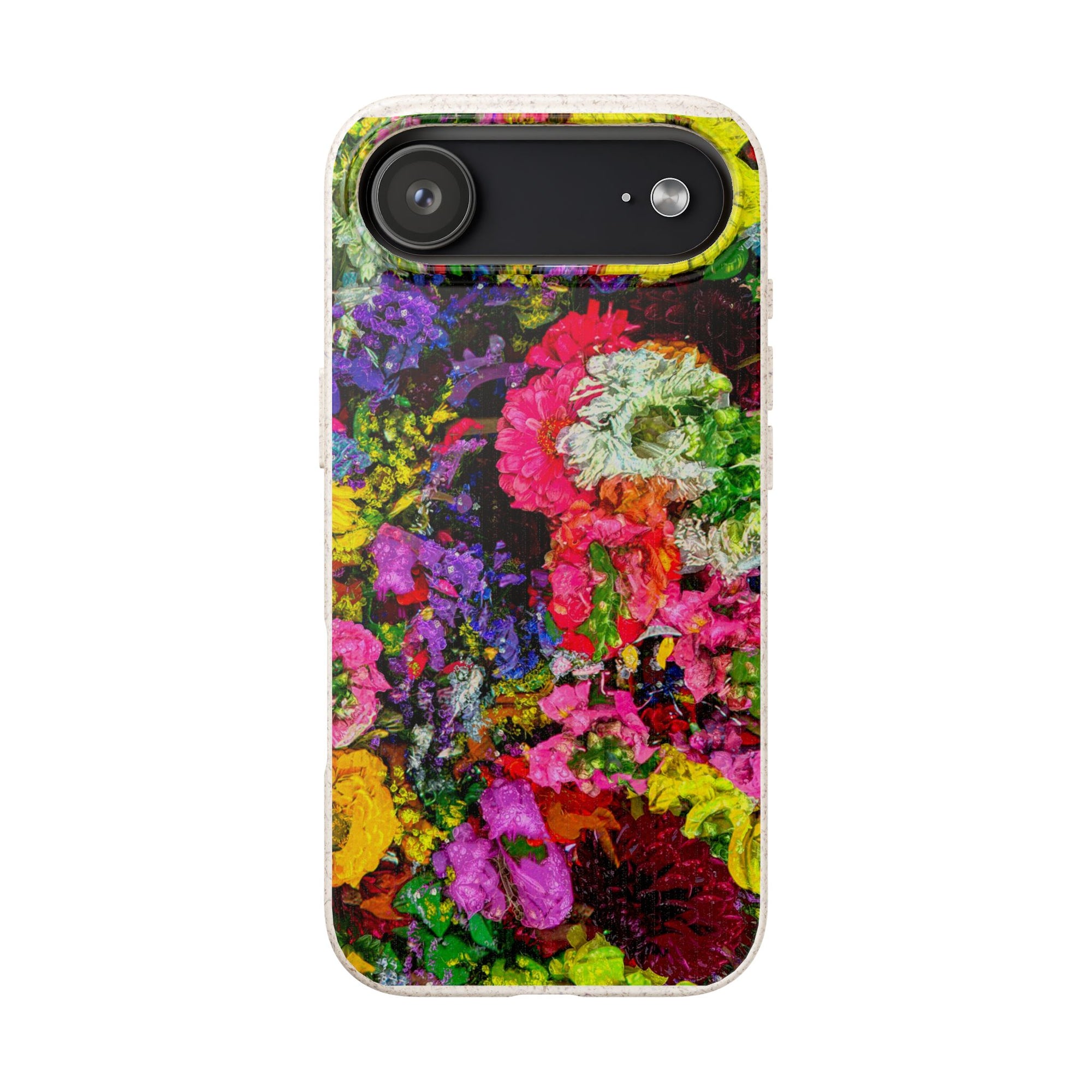 Biodegradable Floral Phone Case — Bright Wildflower Eco Phone Cover