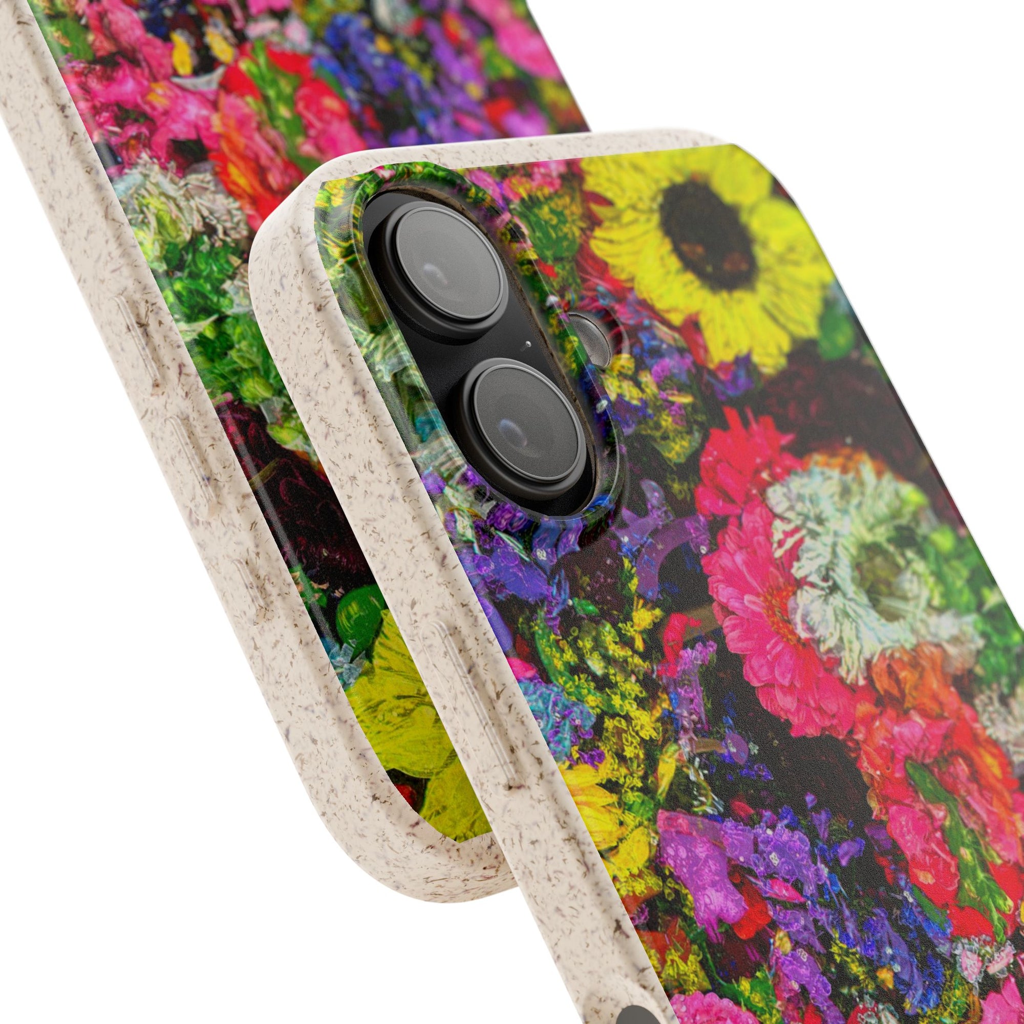 Biodegradable Floral Phone Case — Bright Wildflower Eco Phone Cover