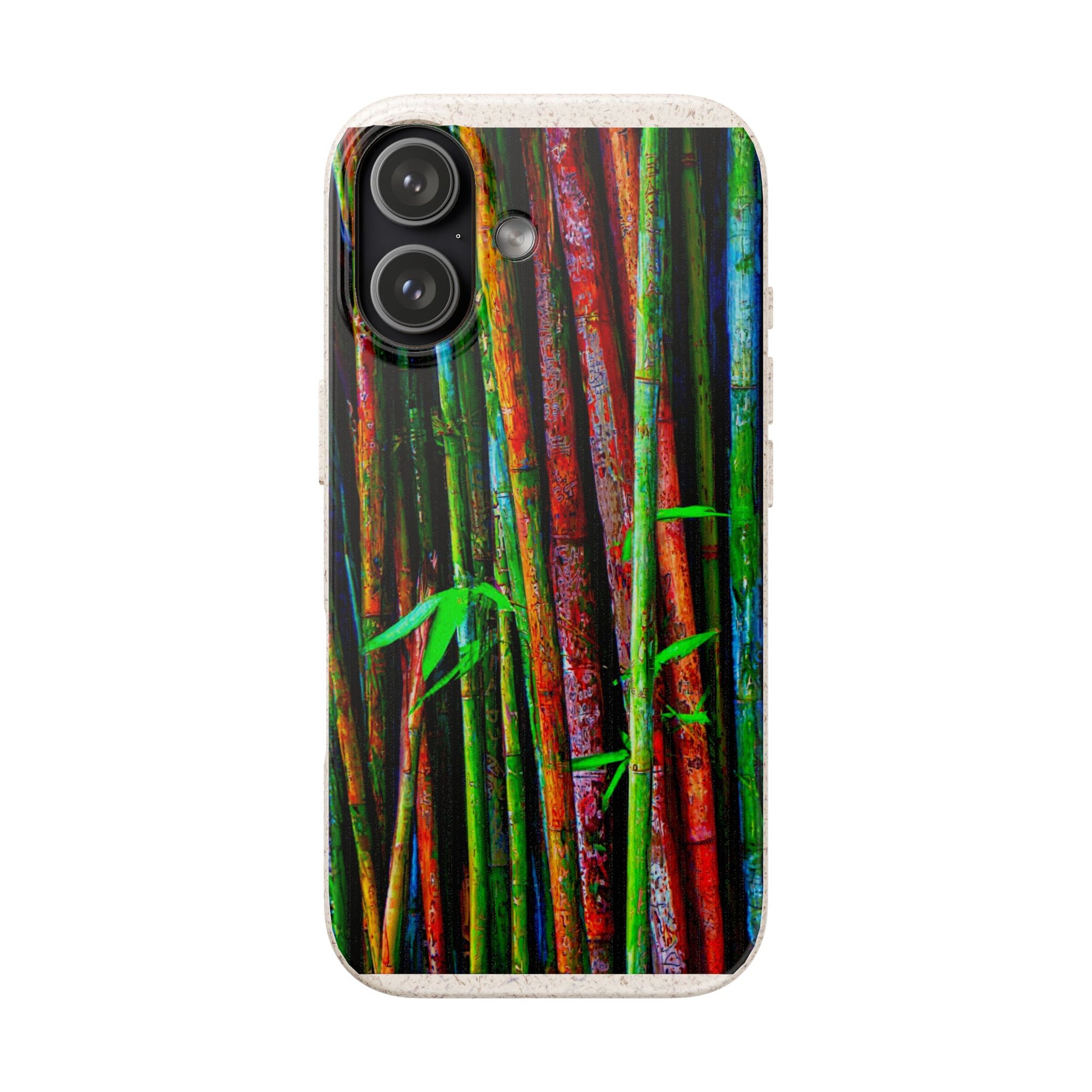 Biodegradable Phone Case — Colorful Bamboo Forest Eco-Friendly iPhone Cover