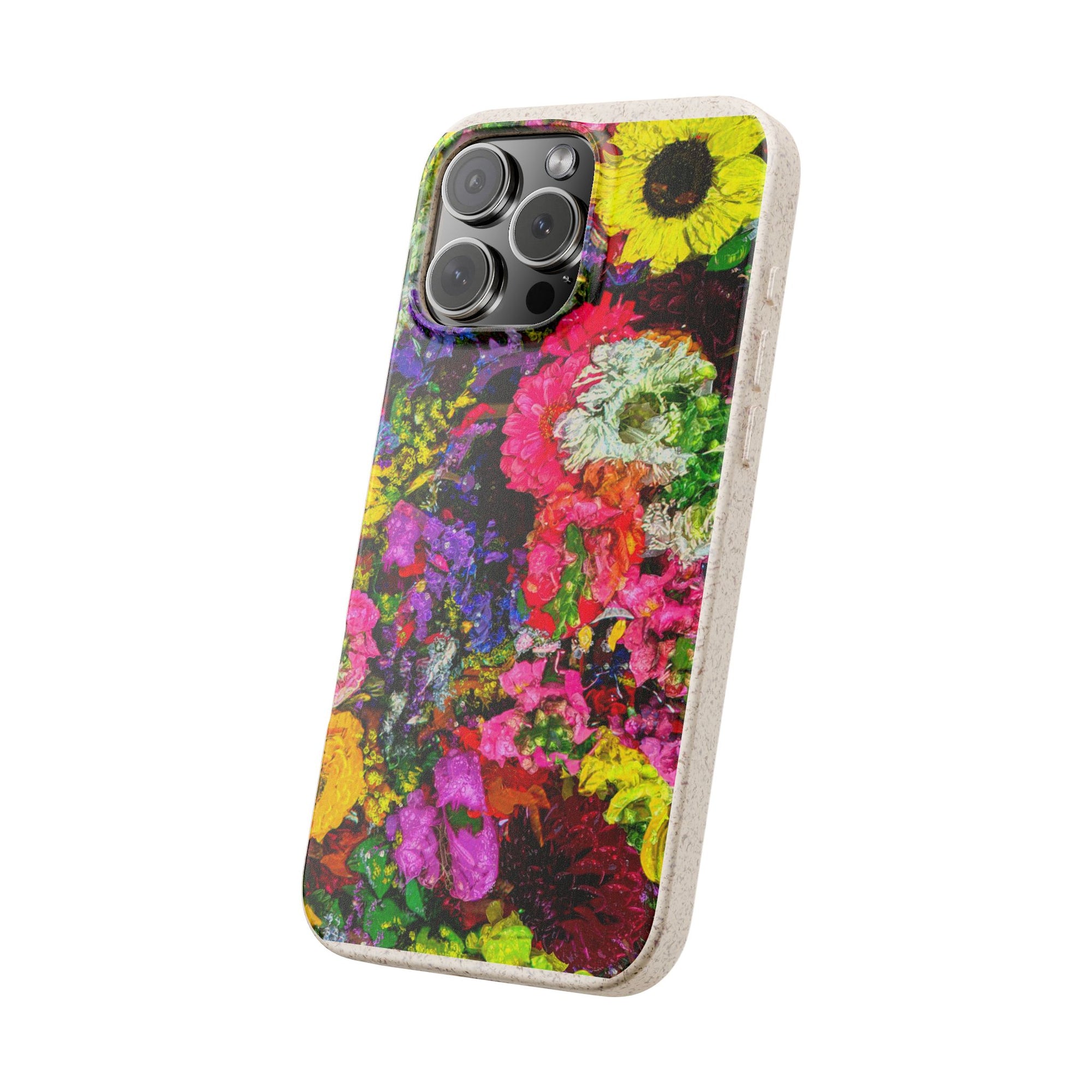 Biodegradable Floral Phone Case — Bright Wildflower Eco Phone Cover