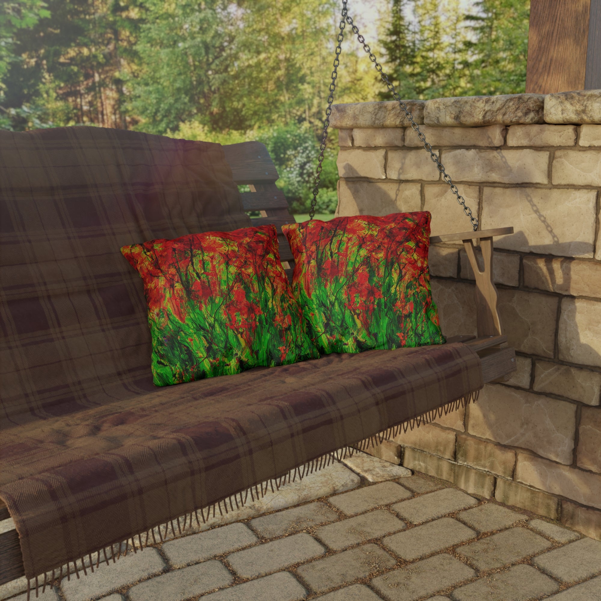 Copy of Dahlia Garden Outdoor Pillow – Vibrant Floral Patio Cushion