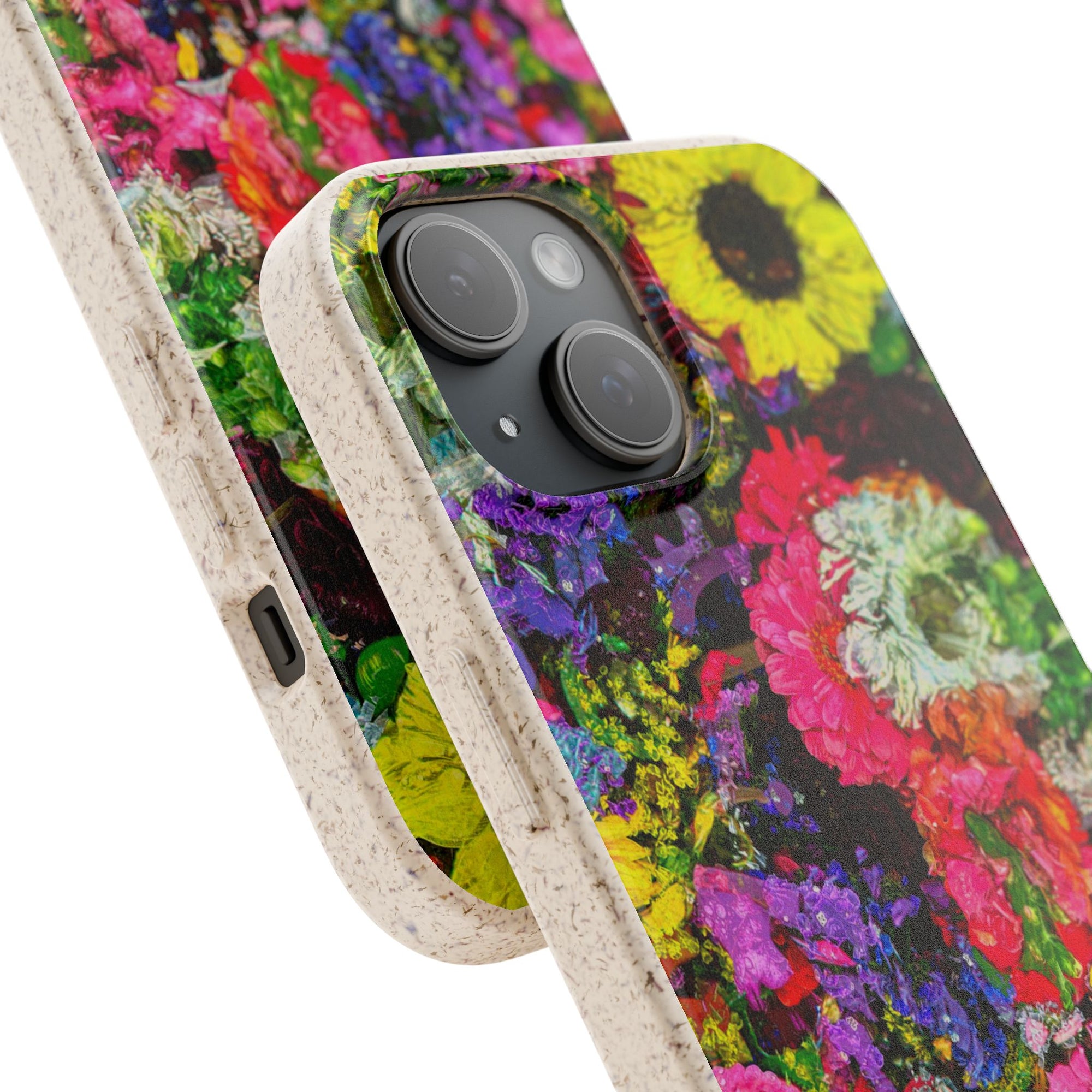 Biodegradable Floral Phone Case — Bright Wildflower Eco Phone Cover