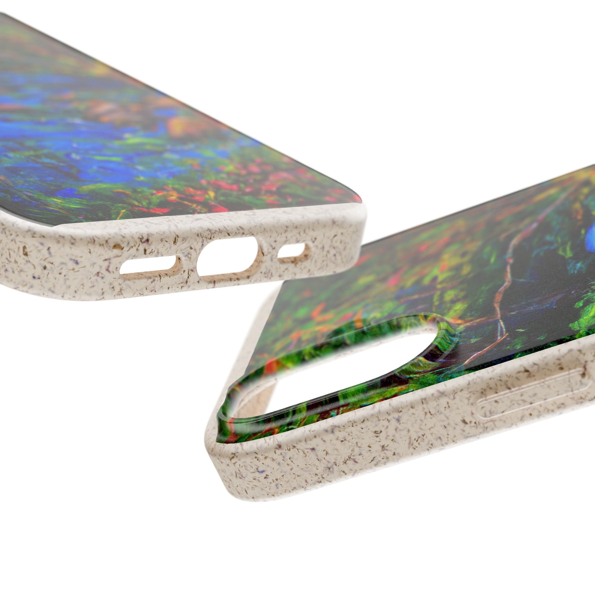 Biodegradable Phone Case — Eco-Friendly Watercolor Forest Stream Design