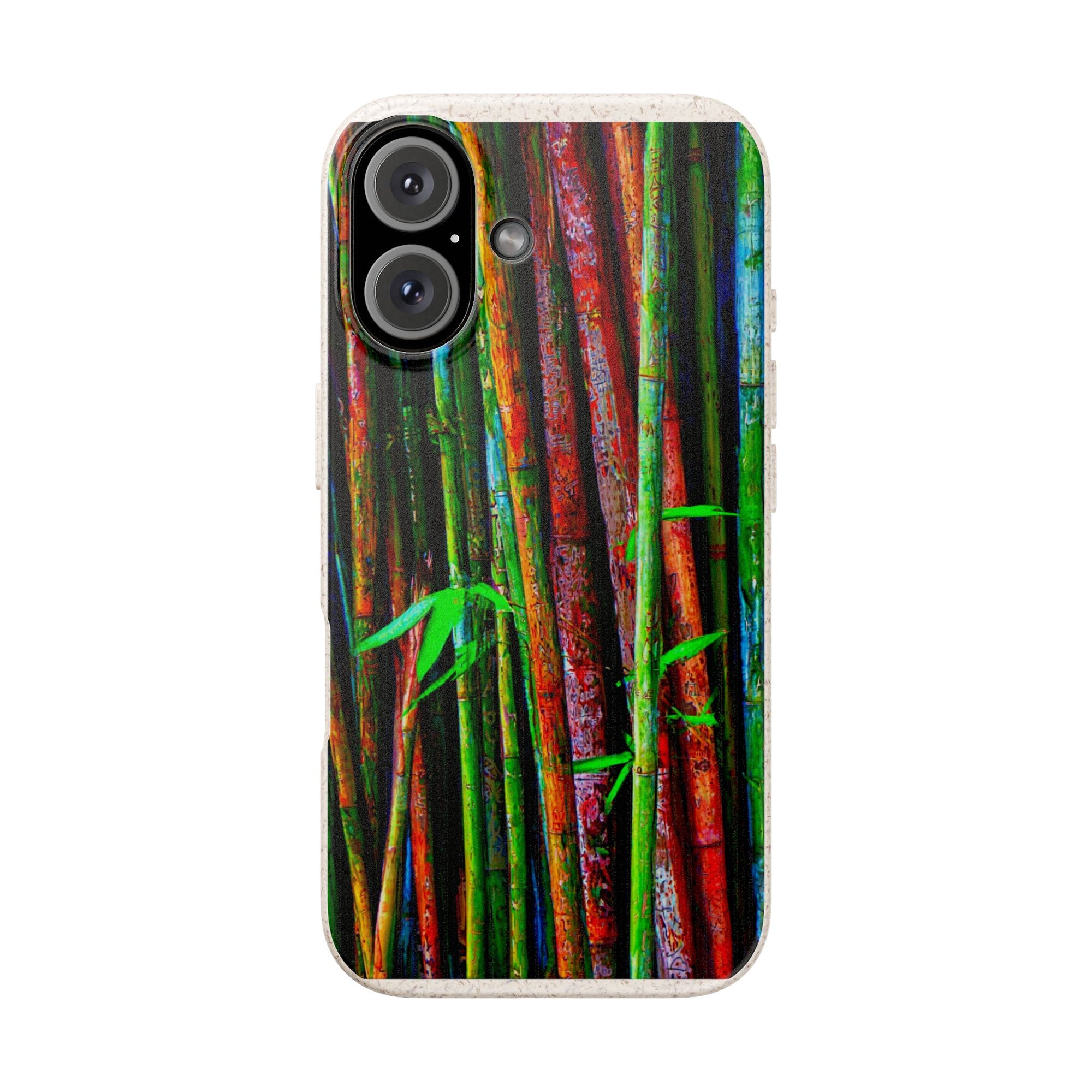 Biodegradable Phone Case — Colorful Bamboo Forest Eco-Friendly iPhone Cover