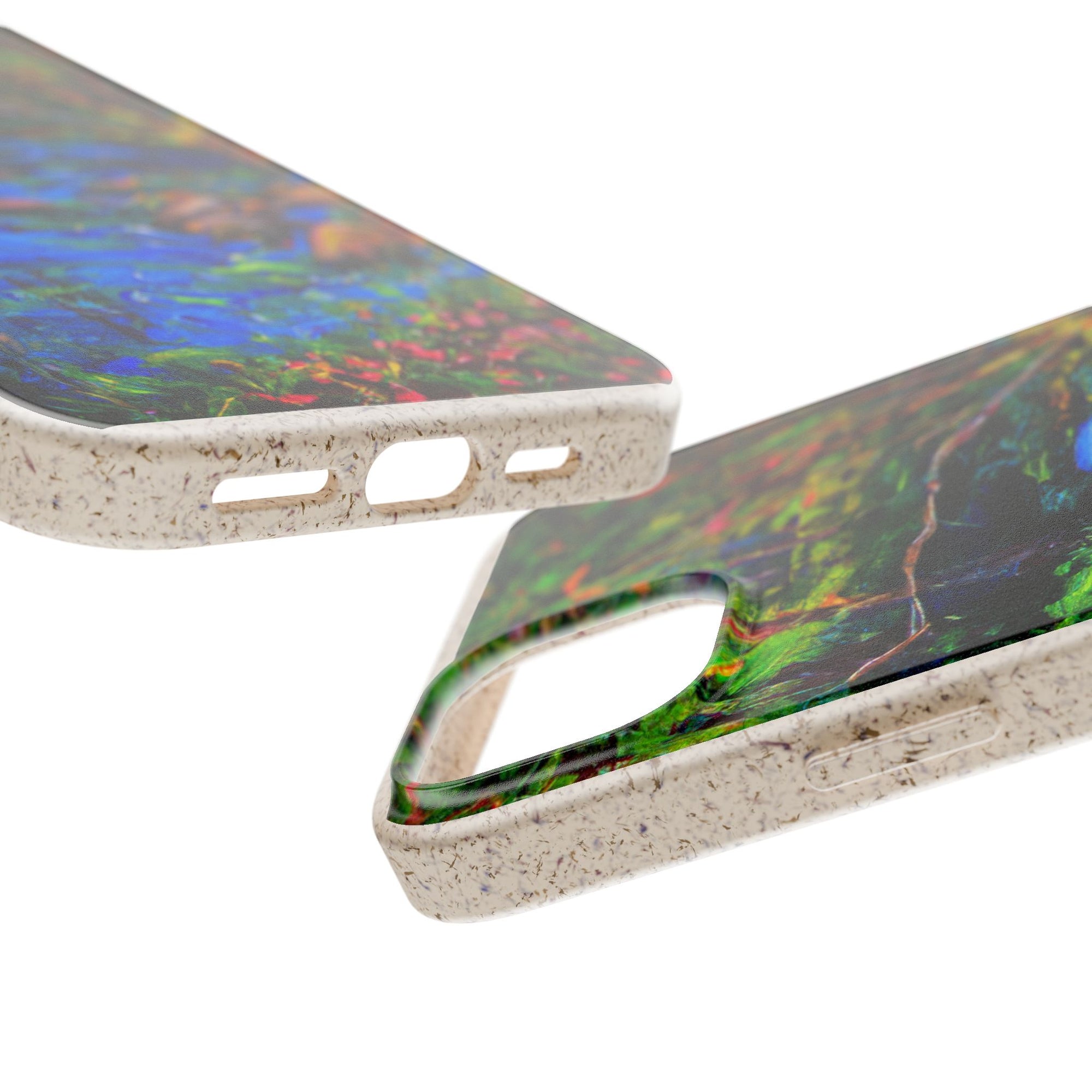 Biodegradable Phone Case — Eco-Friendly Watercolor Forest Stream Design
