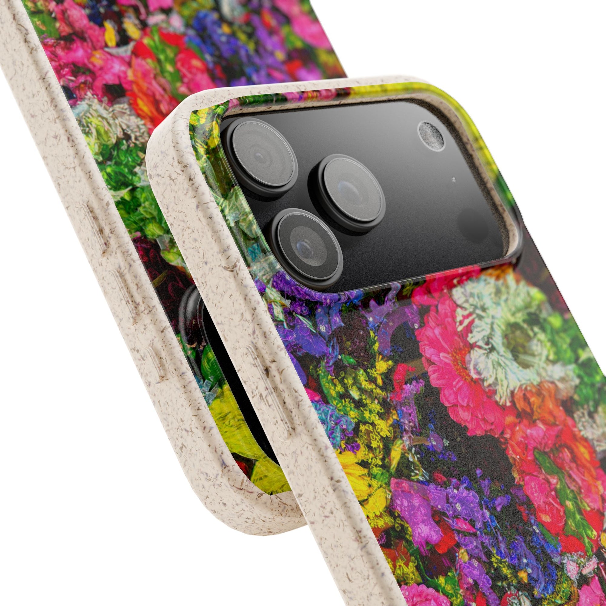 Biodegradable Floral Phone Case — Bright Wildflower Eco Phone Cover