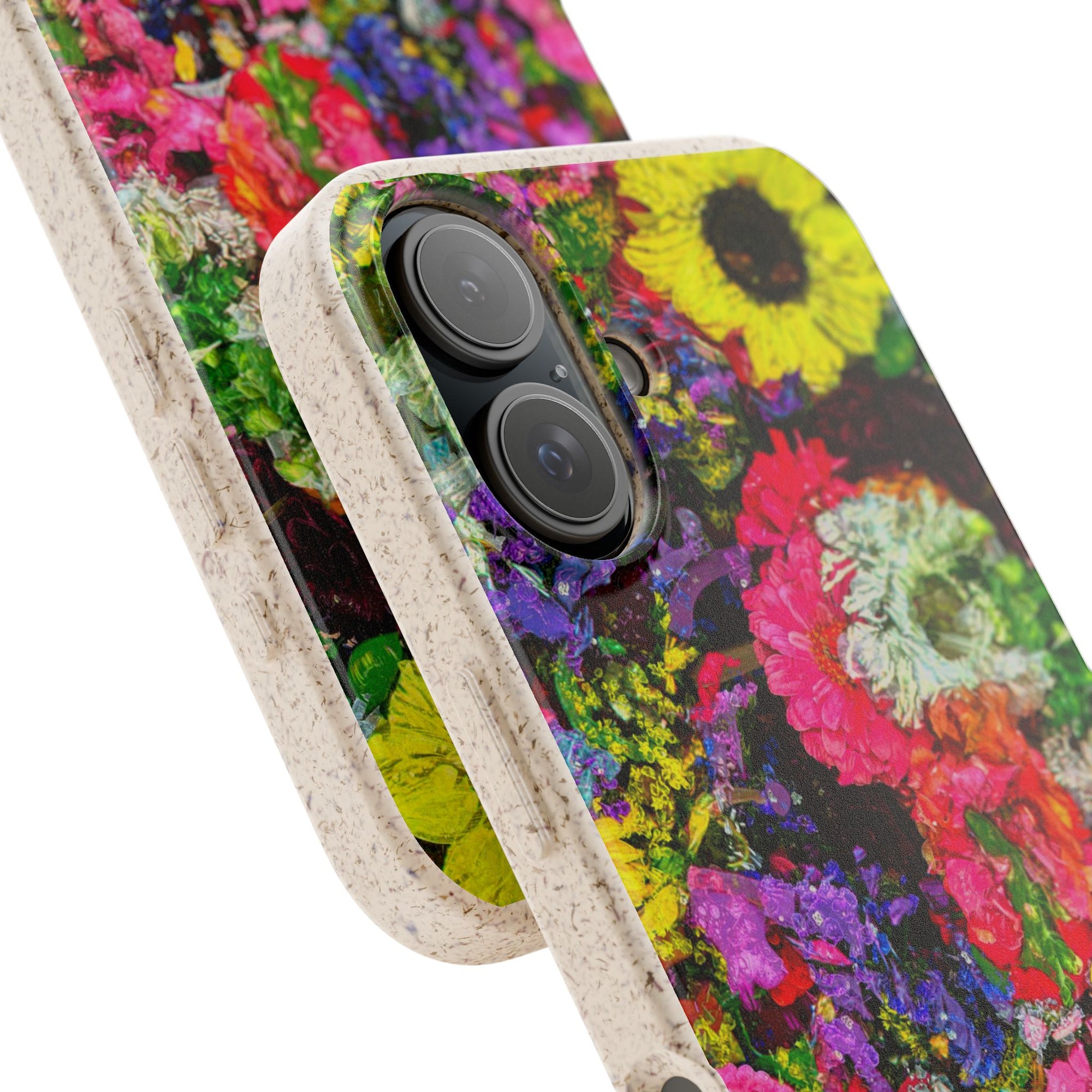 Biodegradable Floral Phone Case — Bright Wildflower Eco Phone Cover