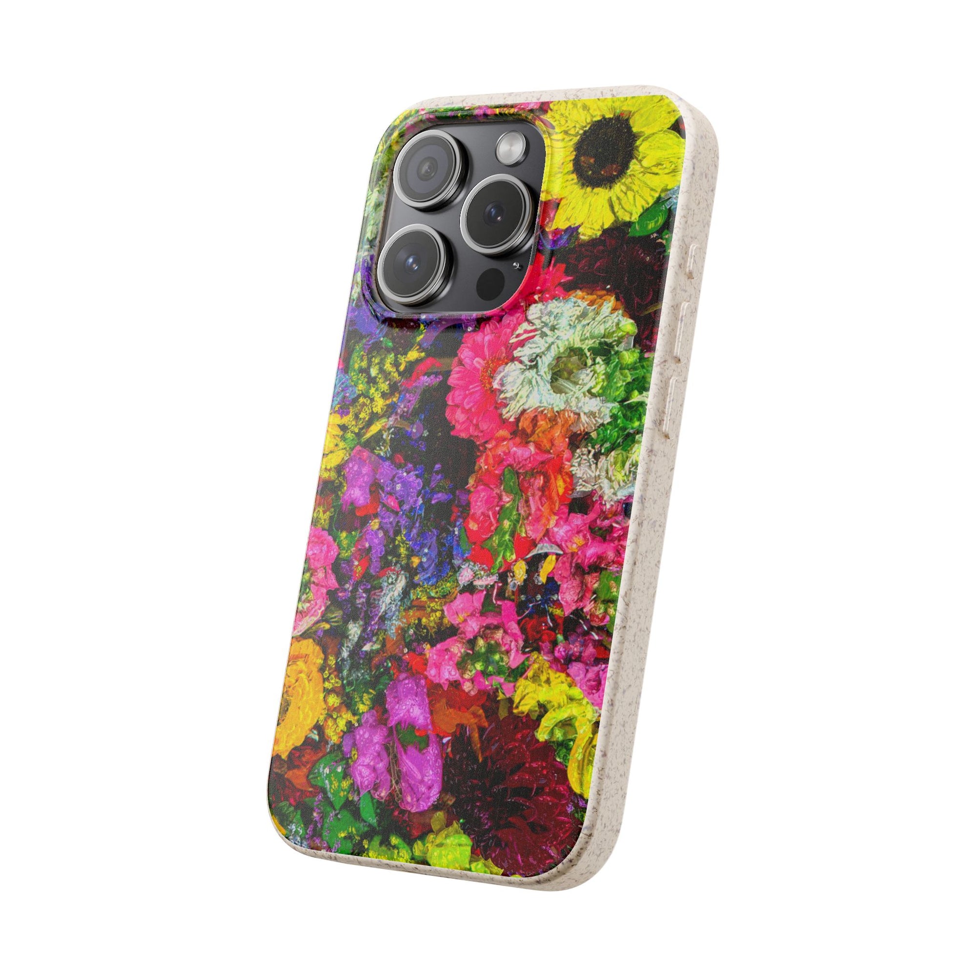Biodegradable Floral Phone Case — Bright Wildflower Eco Phone Cover
