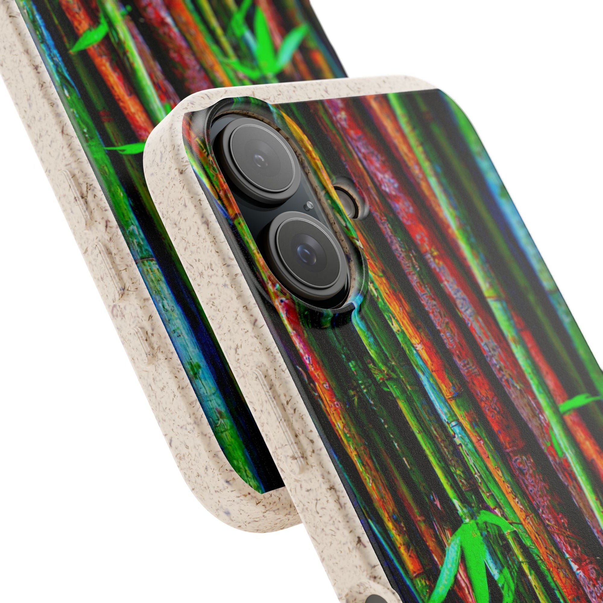 Biodegradable Phone Case — Colorful Bamboo Forest Eco-Friendly iPhone Cover