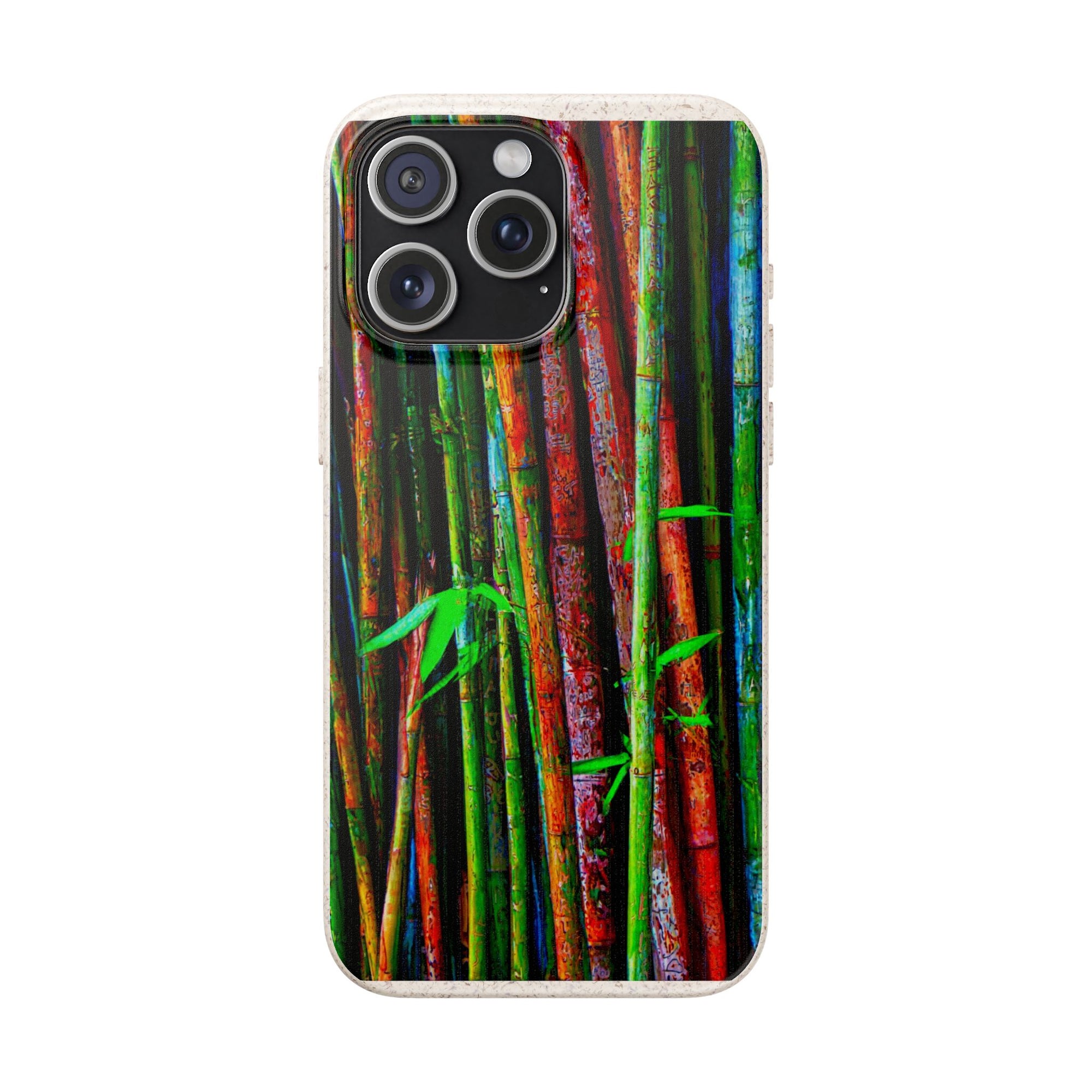 Biodegradable Phone Case — Colorful Bamboo Forest Eco-Friendly iPhone Cover