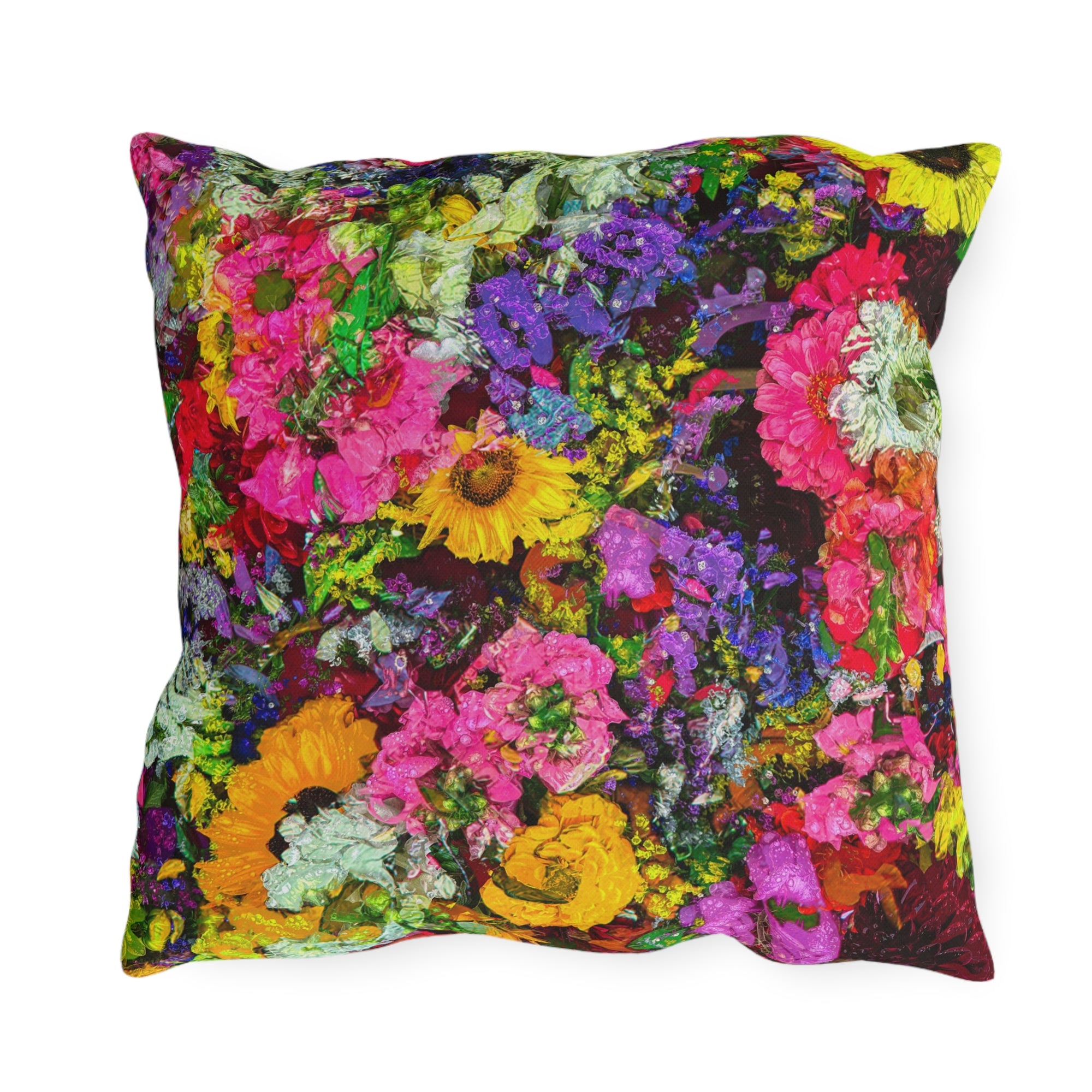 Copy of Pink Coneflower Outdoor Pillow — Garden Floral Patio Accent Cushion