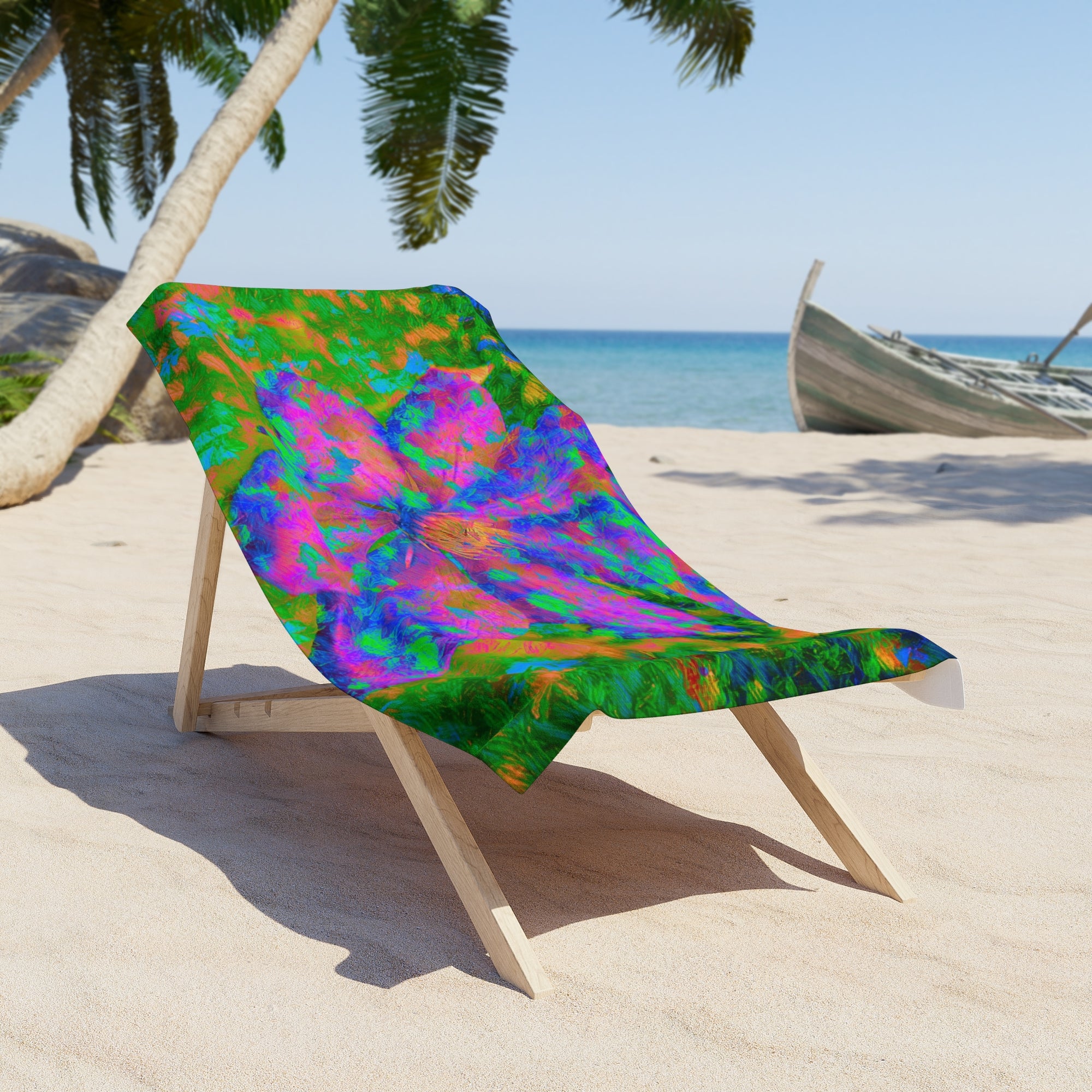 Copy of Copy of Harbor Boats Beach Towel — Colorful Nautical Marina Artwork