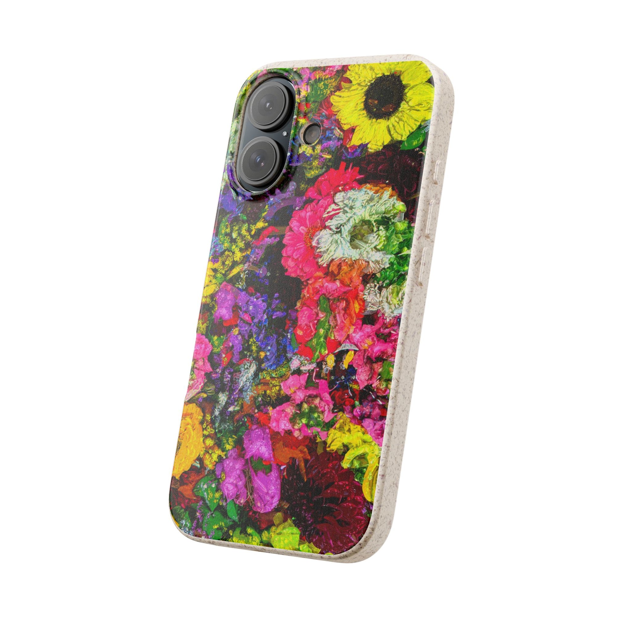 Biodegradable Floral Phone Case — Bright Wildflower Eco Phone Cover