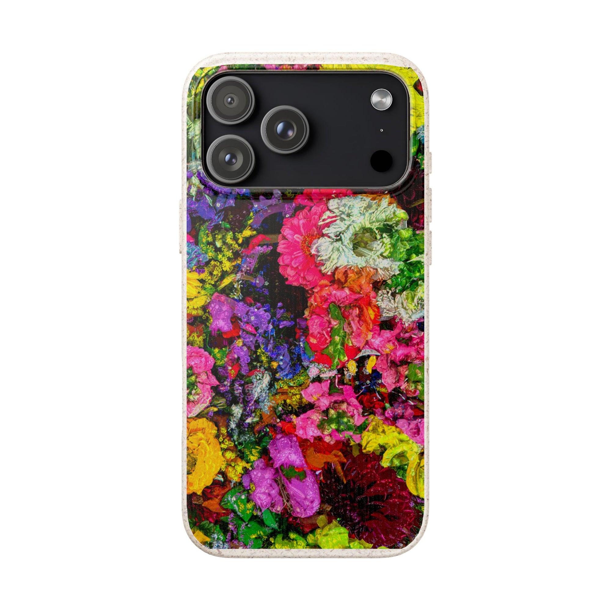 Biodegradable Floral Phone Case — Bright Wildflower Eco Phone Cover