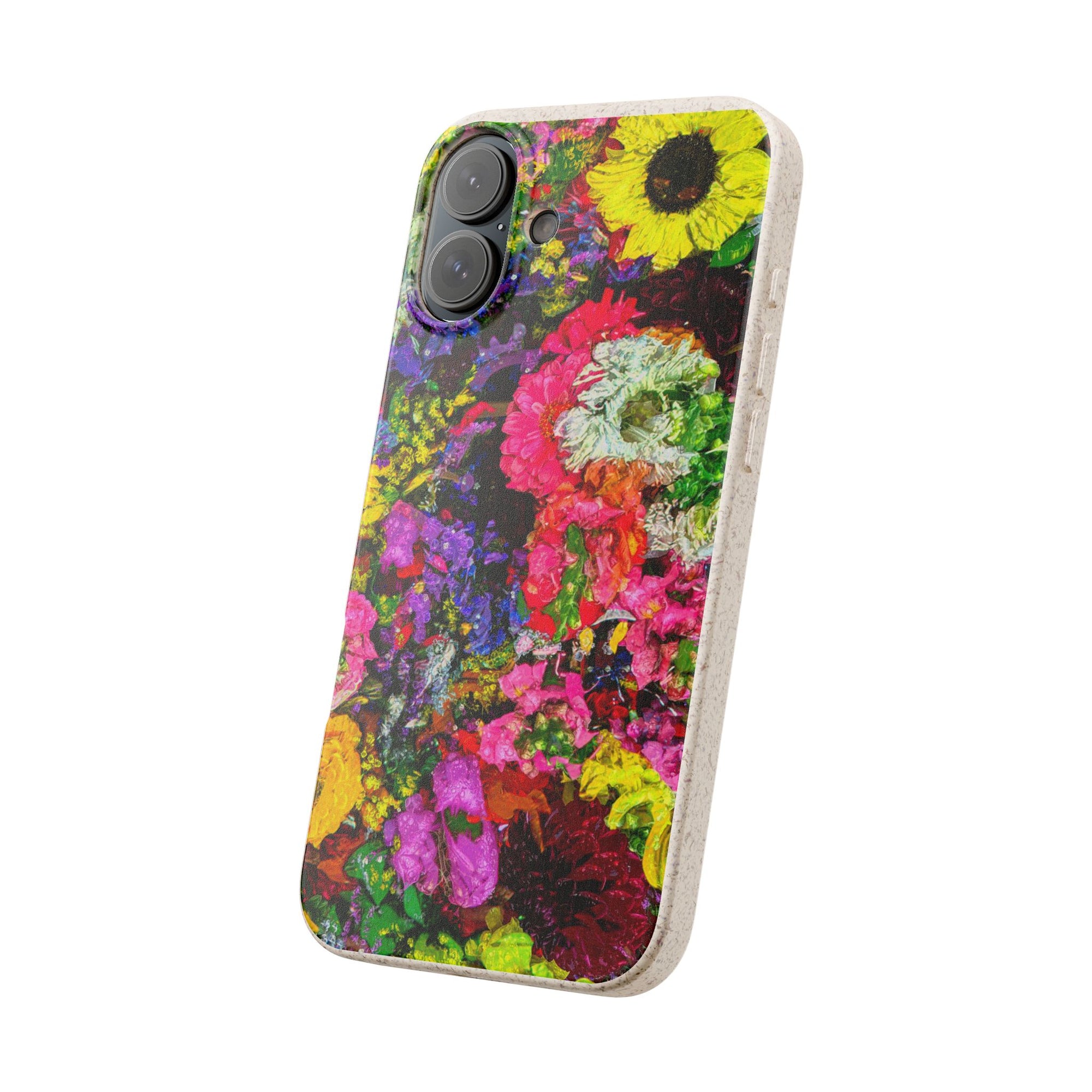Biodegradable Floral Phone Case — Bright Wildflower Eco Phone Cover
