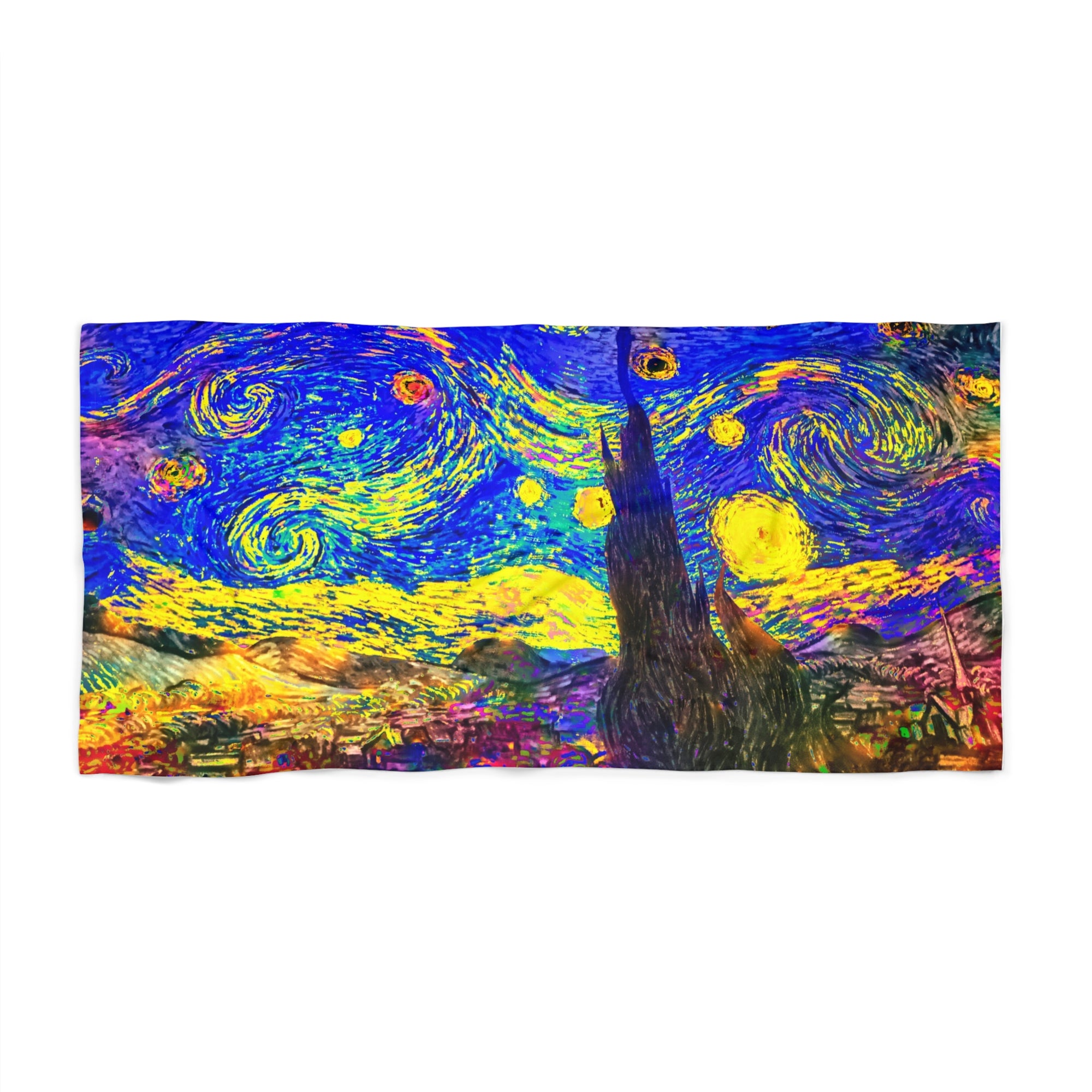Copy of Harbor Boats Beach Towel — Colorful Nautical Marina Artwork