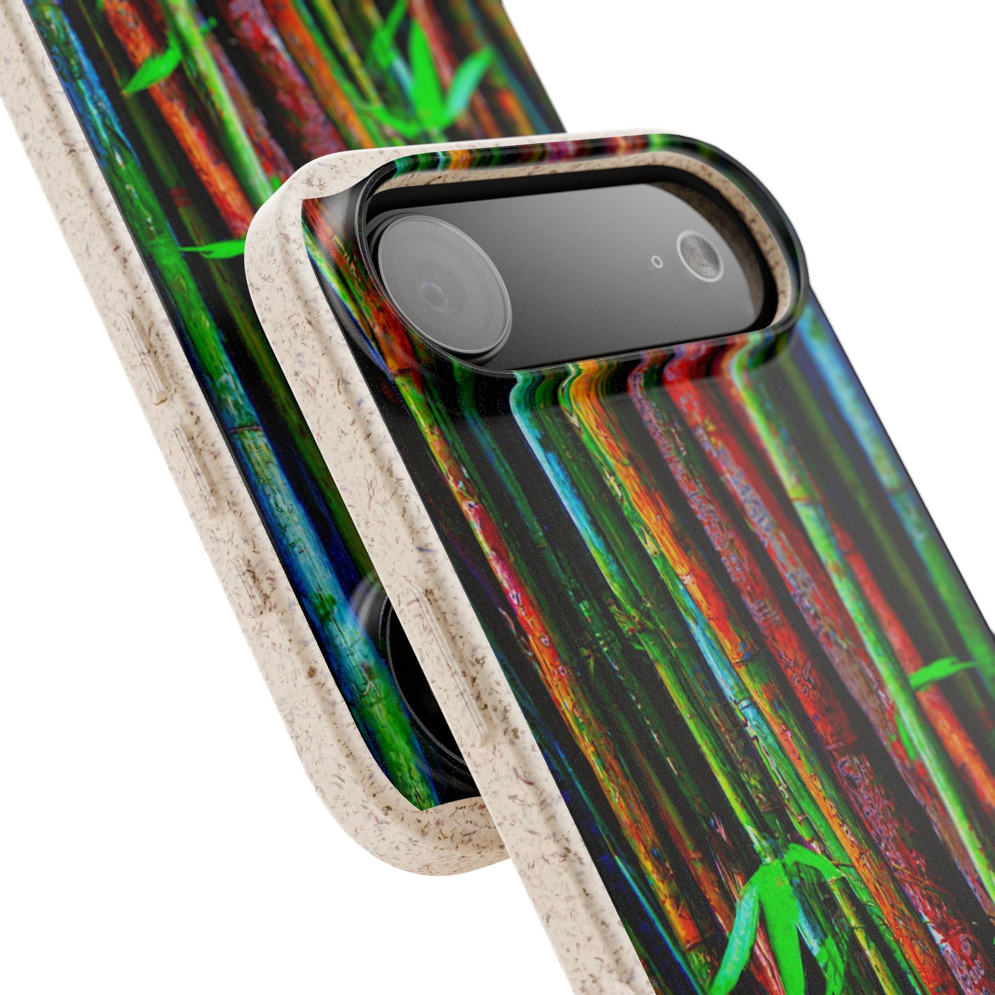 Biodegradable Phone Case — Colorful Bamboo Forest Eco-Friendly iPhone Cover