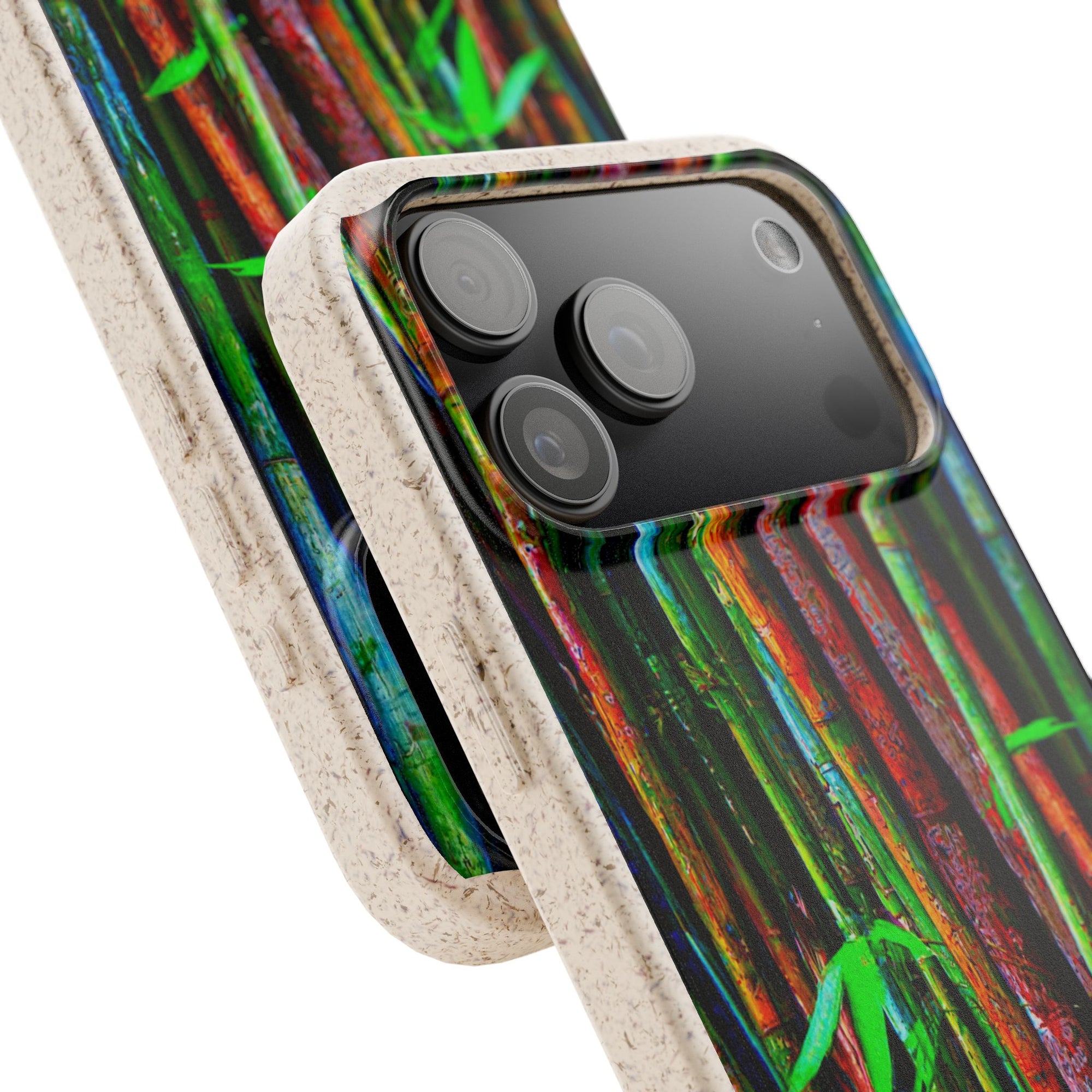 Biodegradable Phone Case — Colorful Bamboo Forest Eco-Friendly iPhone Cover