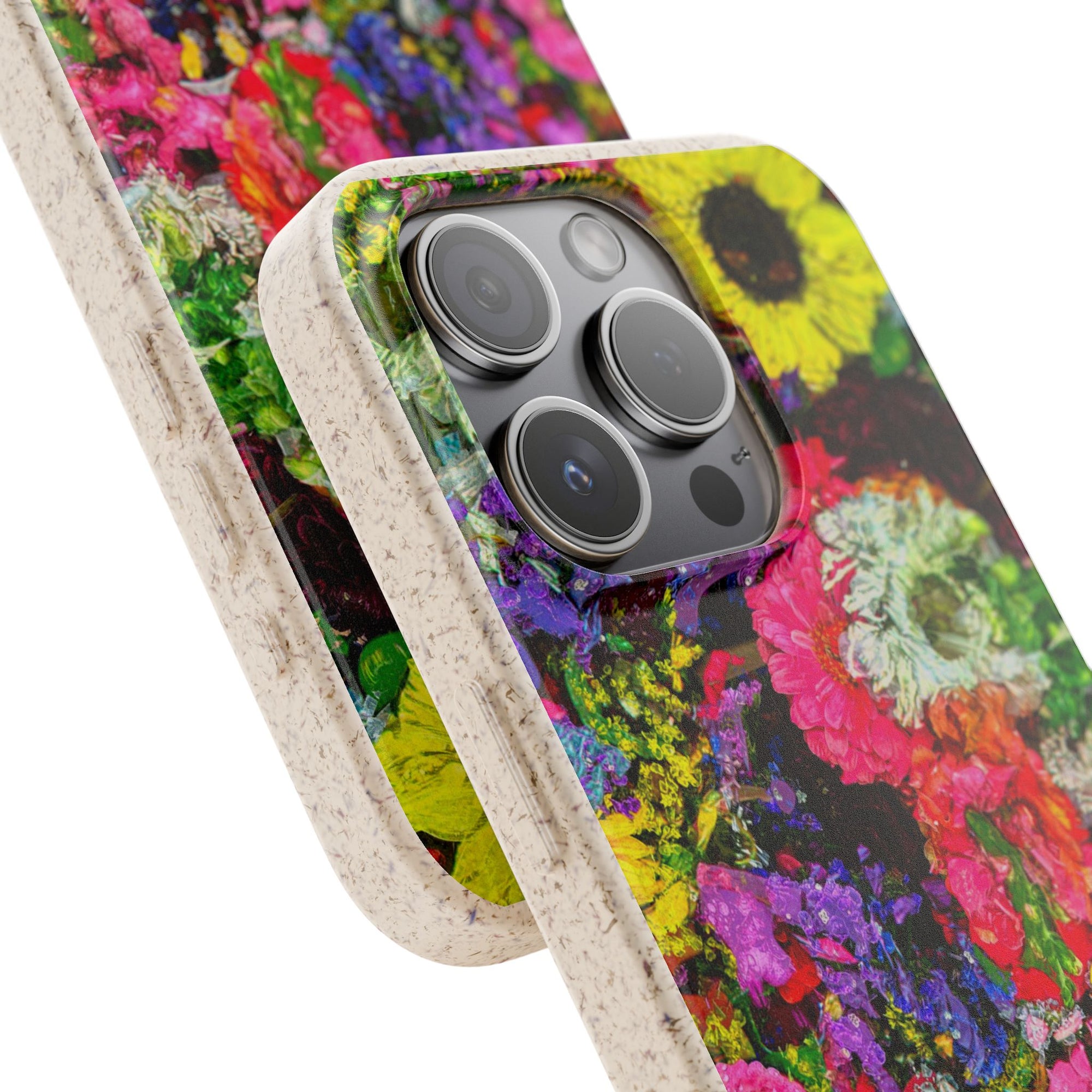 Biodegradable Floral Phone Case — Bright Wildflower Eco Phone Cover