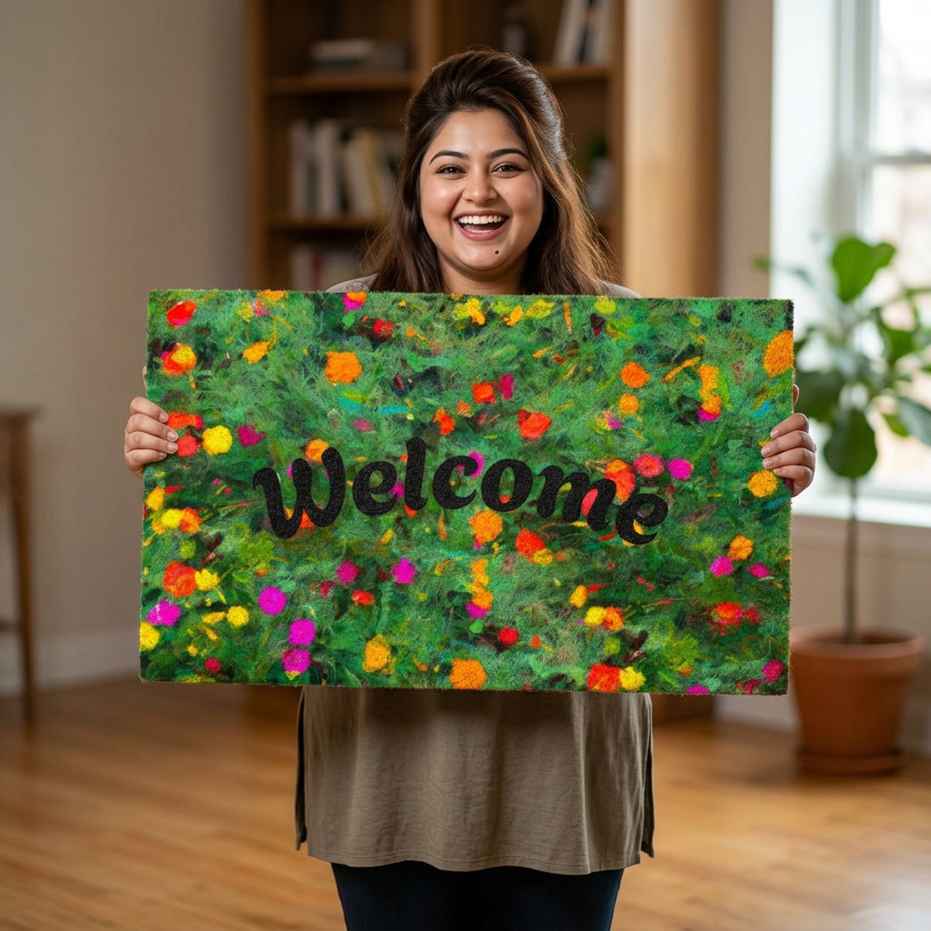 Floral Welcome Doormat | Bob Hundt Photography