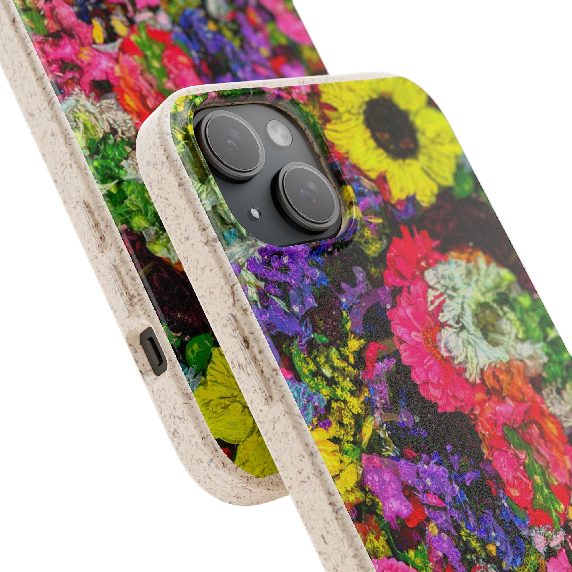 Biodegradable Floral Phone Case — Bright Wildflower Eco Phone Cover