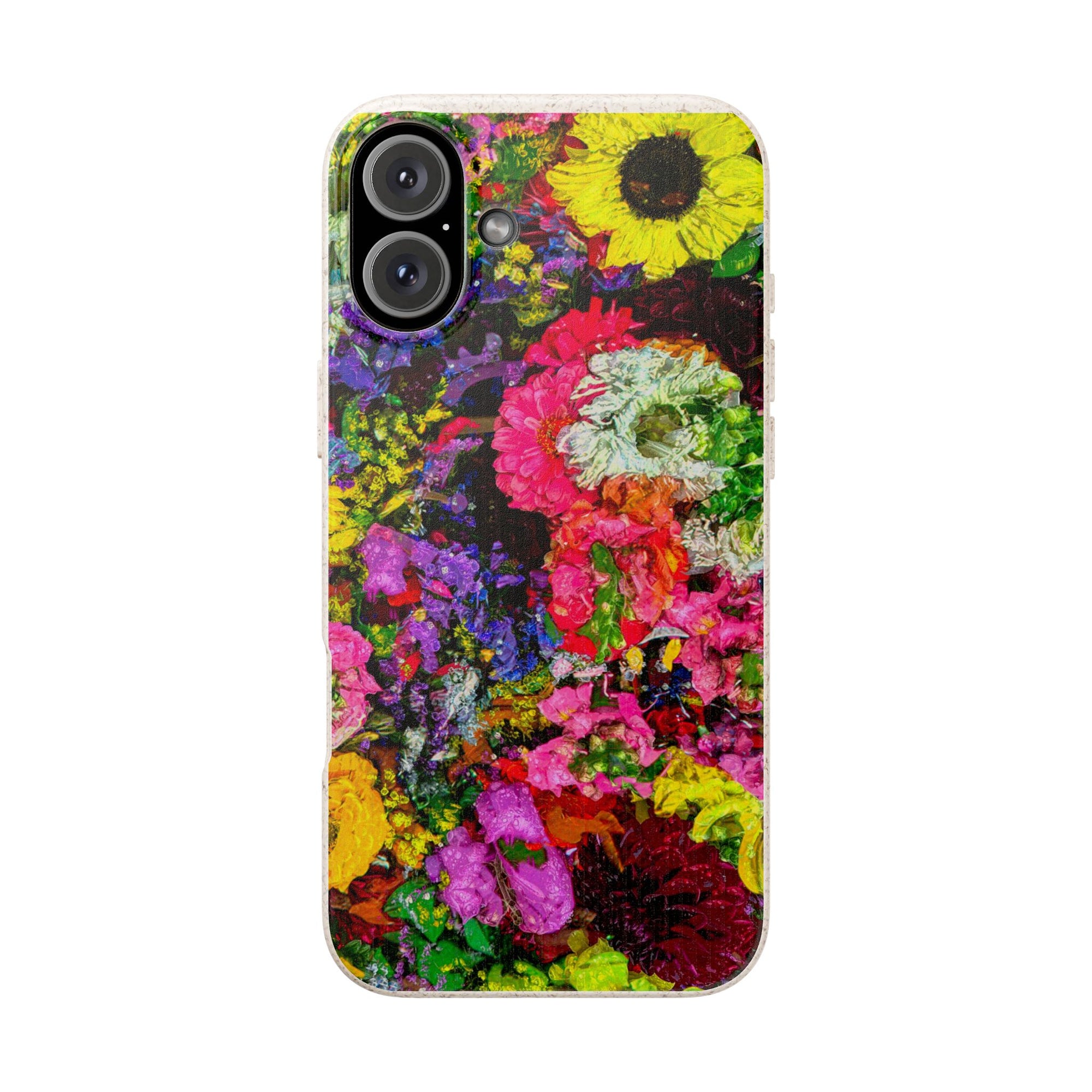 Biodegradable Floral Phone Case — Bright Wildflower Eco Phone Cover