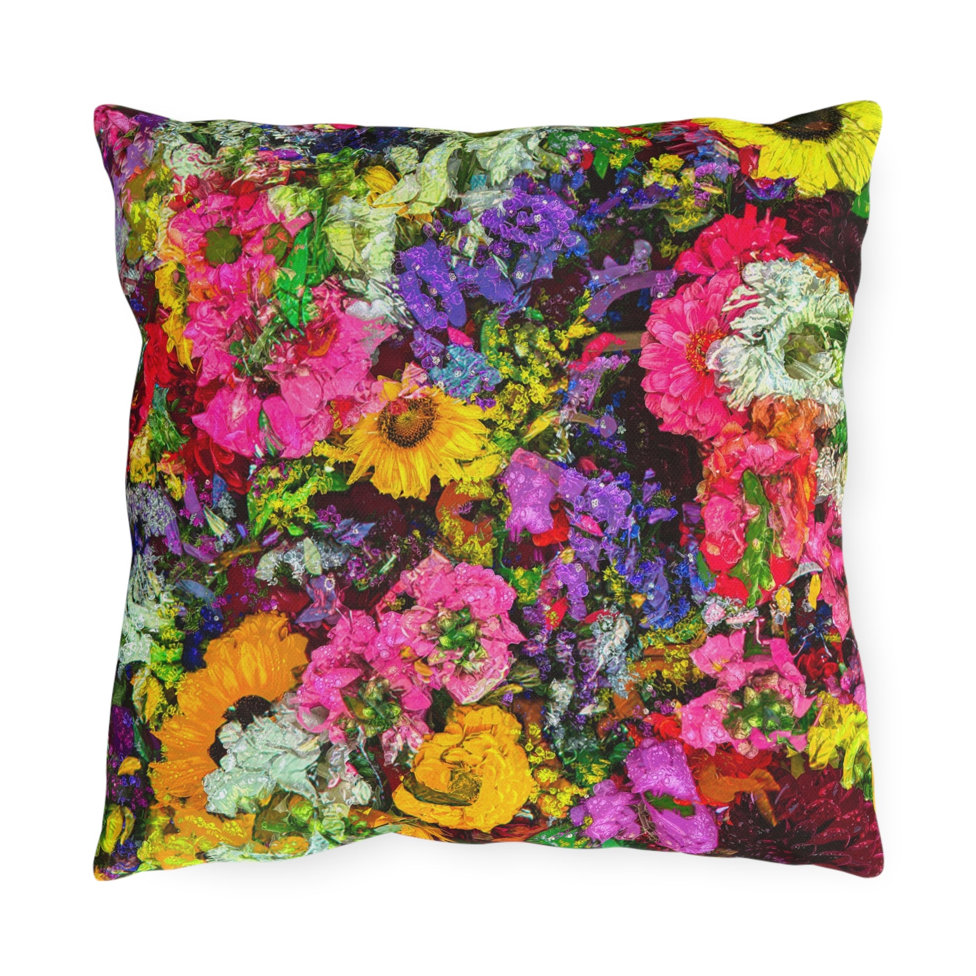 Copy of Pink Coneflower Outdoor Pillow — Garden Floral Patio Accent Cushion