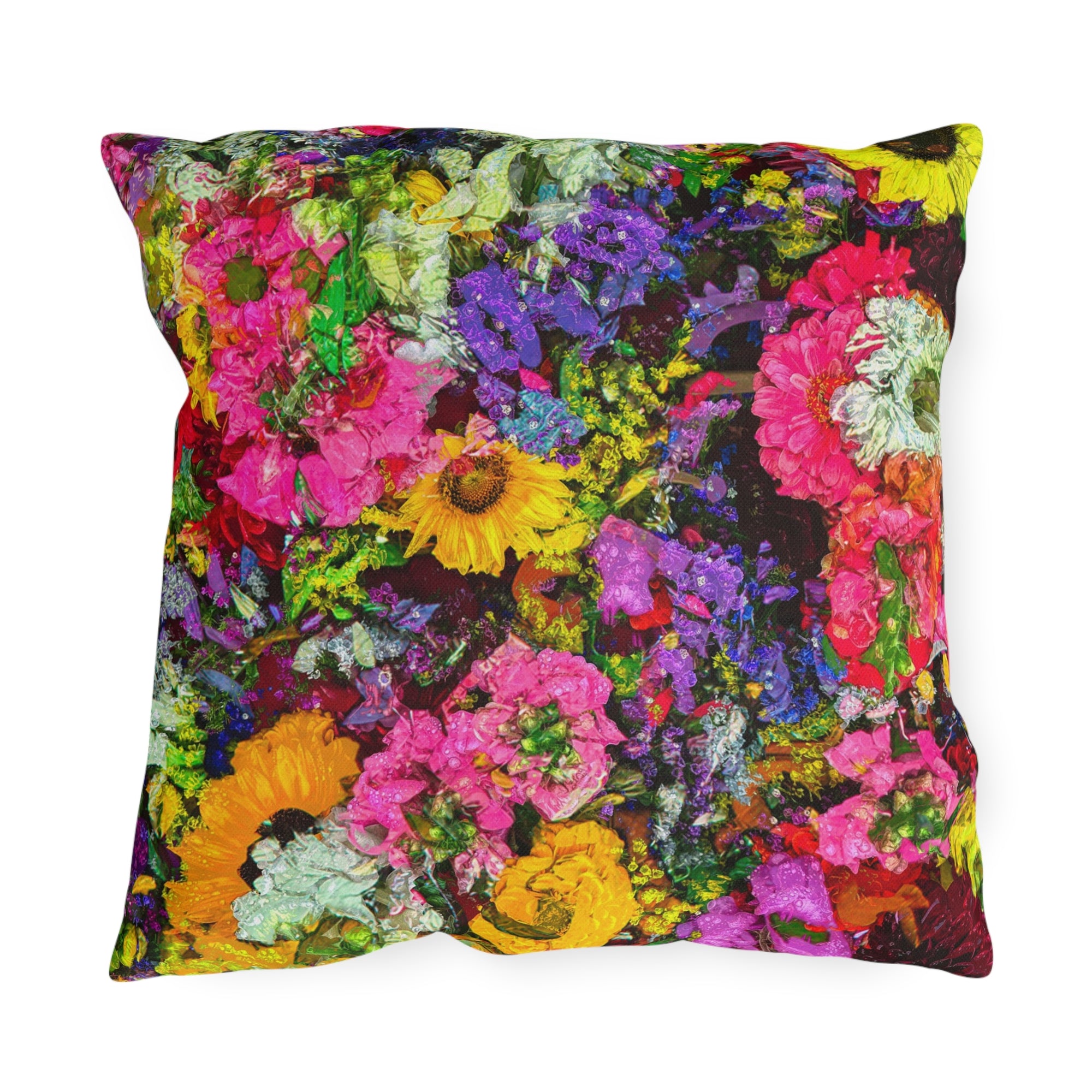 Copy of Pink Coneflower Outdoor Pillow — Garden Floral Patio Accent Cushion