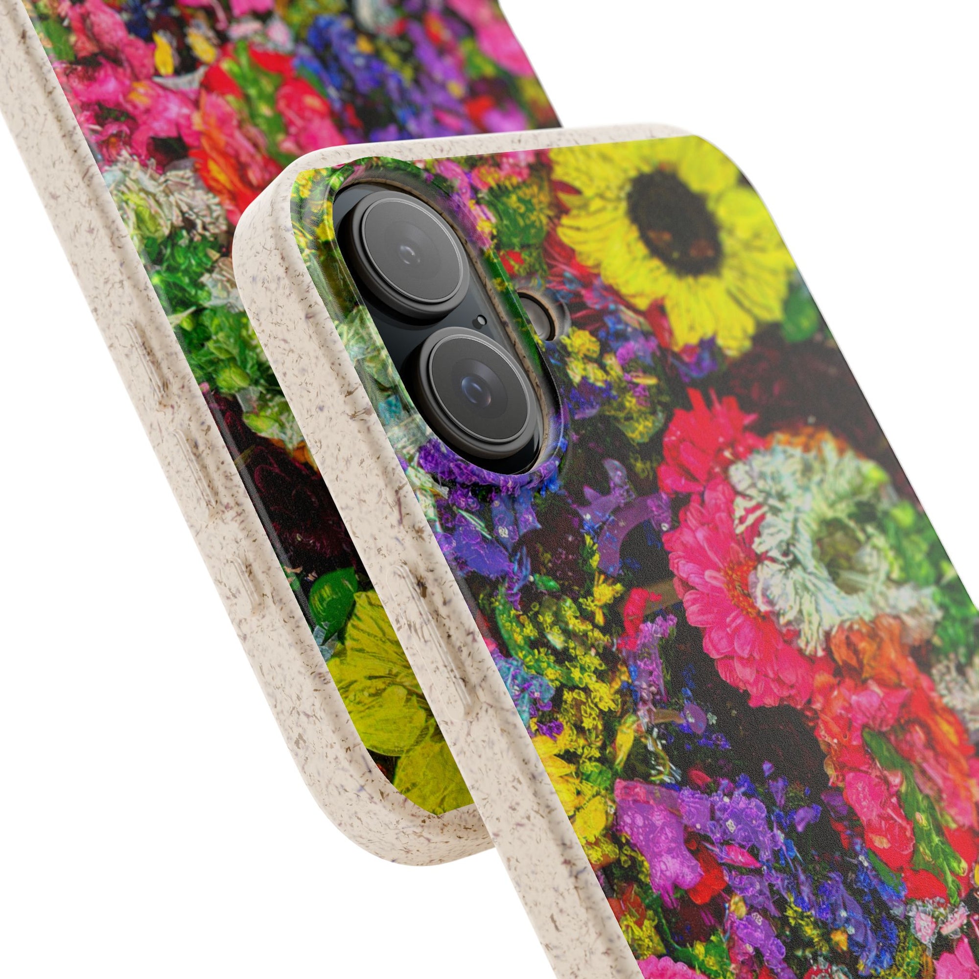 Biodegradable Floral Phone Case — Bright Wildflower Eco Phone Cover