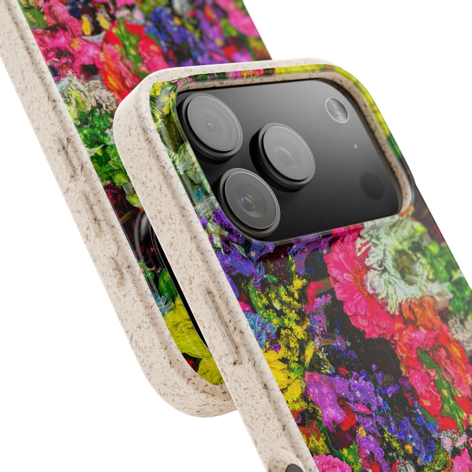 Biodegradable Floral Phone Case — Bright Wildflower Eco Phone Cover
