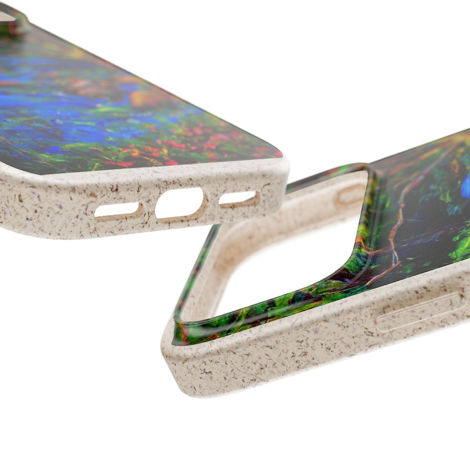 Biodegradable Phone Case — Eco-Friendly Watercolor Forest Stream Design
