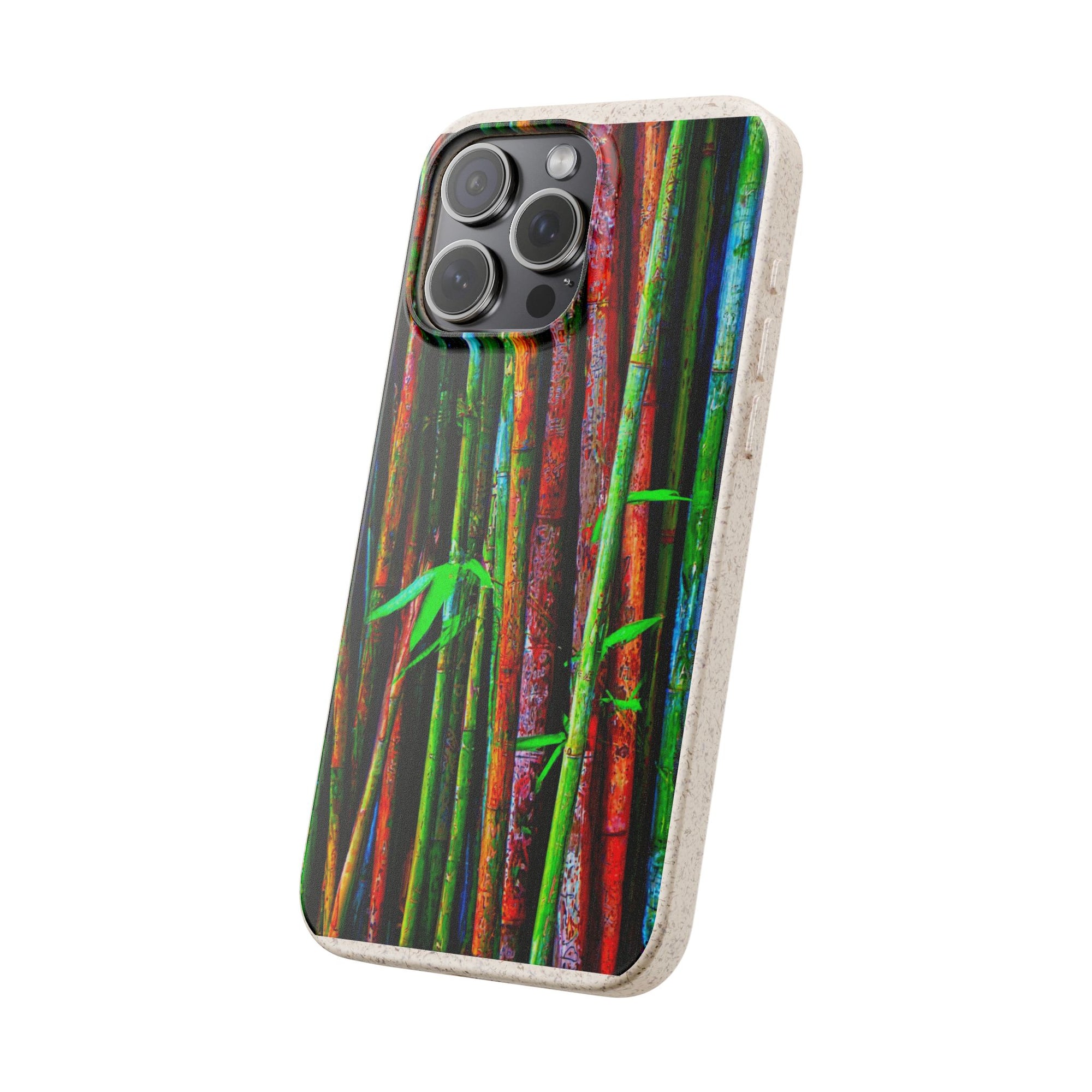 Biodegradable Phone Case — Colorful Bamboo Forest Eco-Friendly iPhone Cover