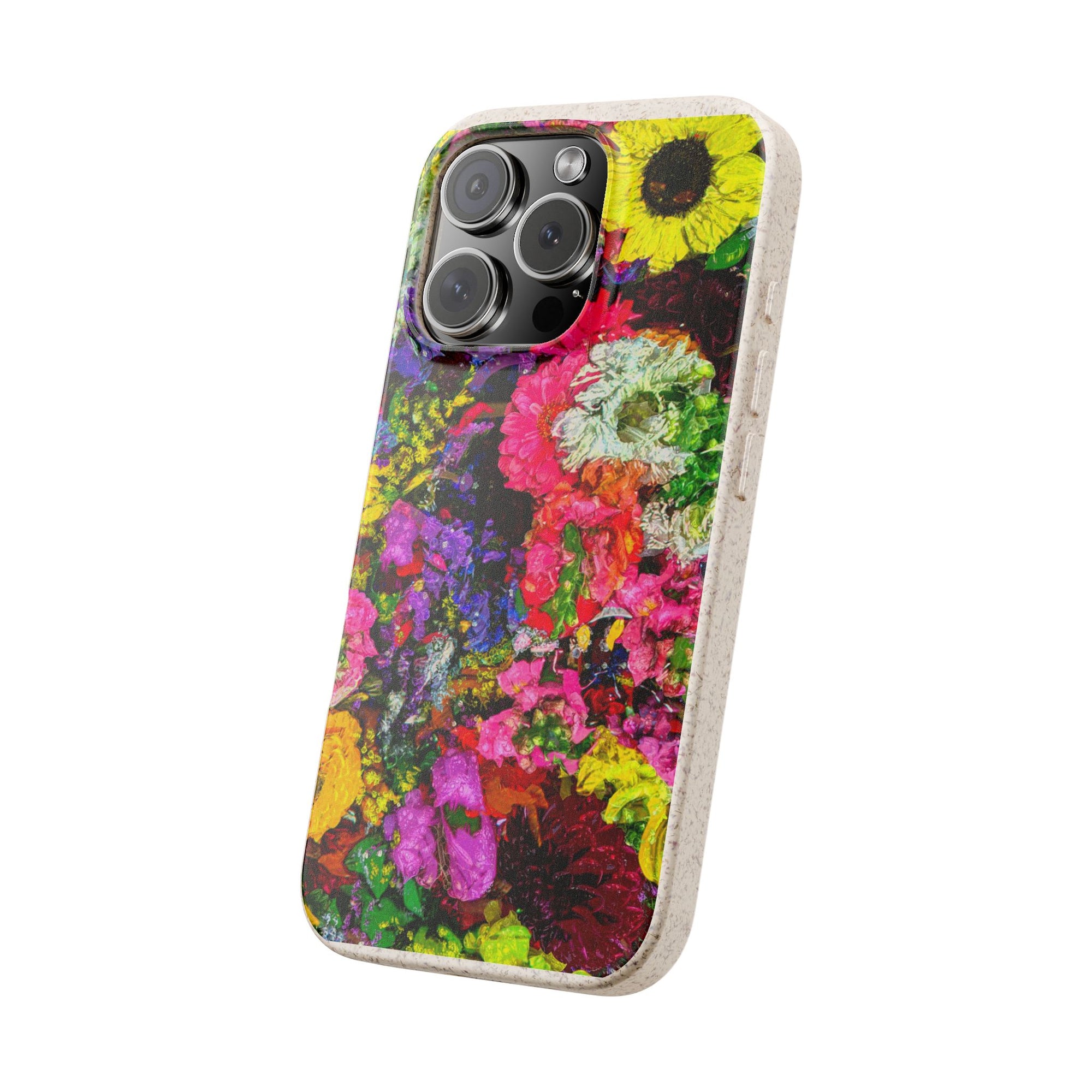 Biodegradable Floral Phone Case — Bright Wildflower Eco Phone Cover