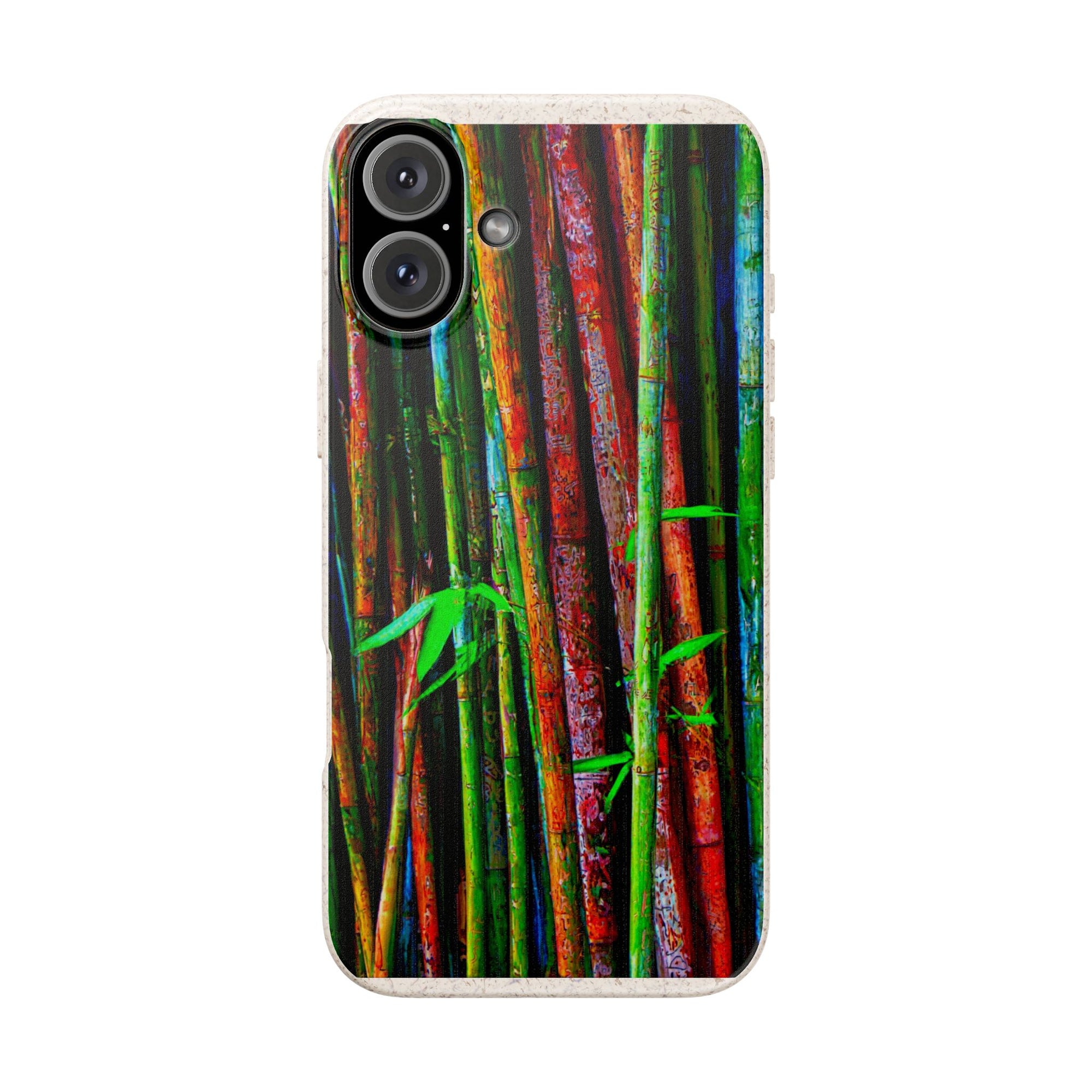 Biodegradable Phone Case — Colorful Bamboo Forest Eco-Friendly iPhone Cover
