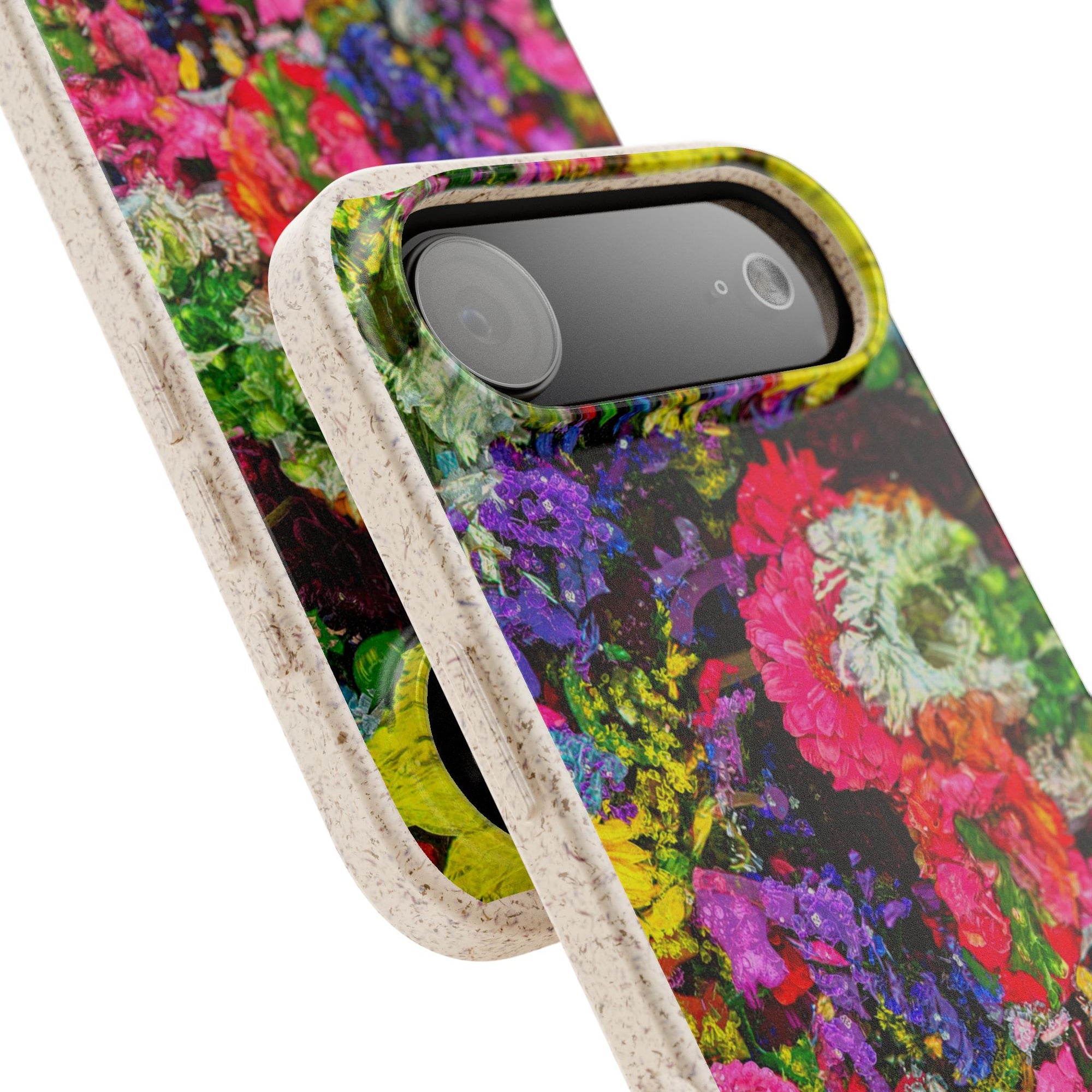Biodegradable Floral Phone Case — Bright Wildflower Eco Phone Cover