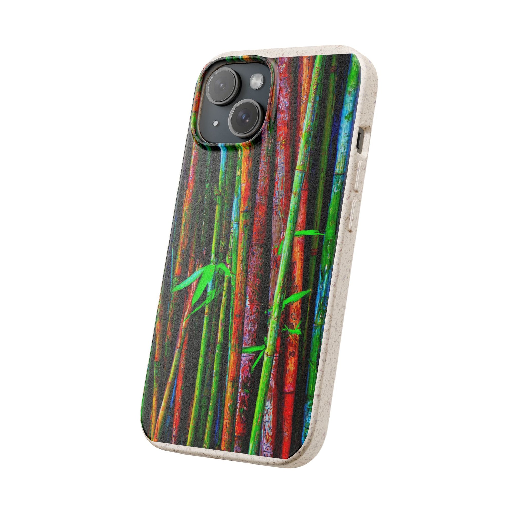 Biodegradable Phone Case — Colorful Bamboo Forest Eco-Friendly iPhone Cover