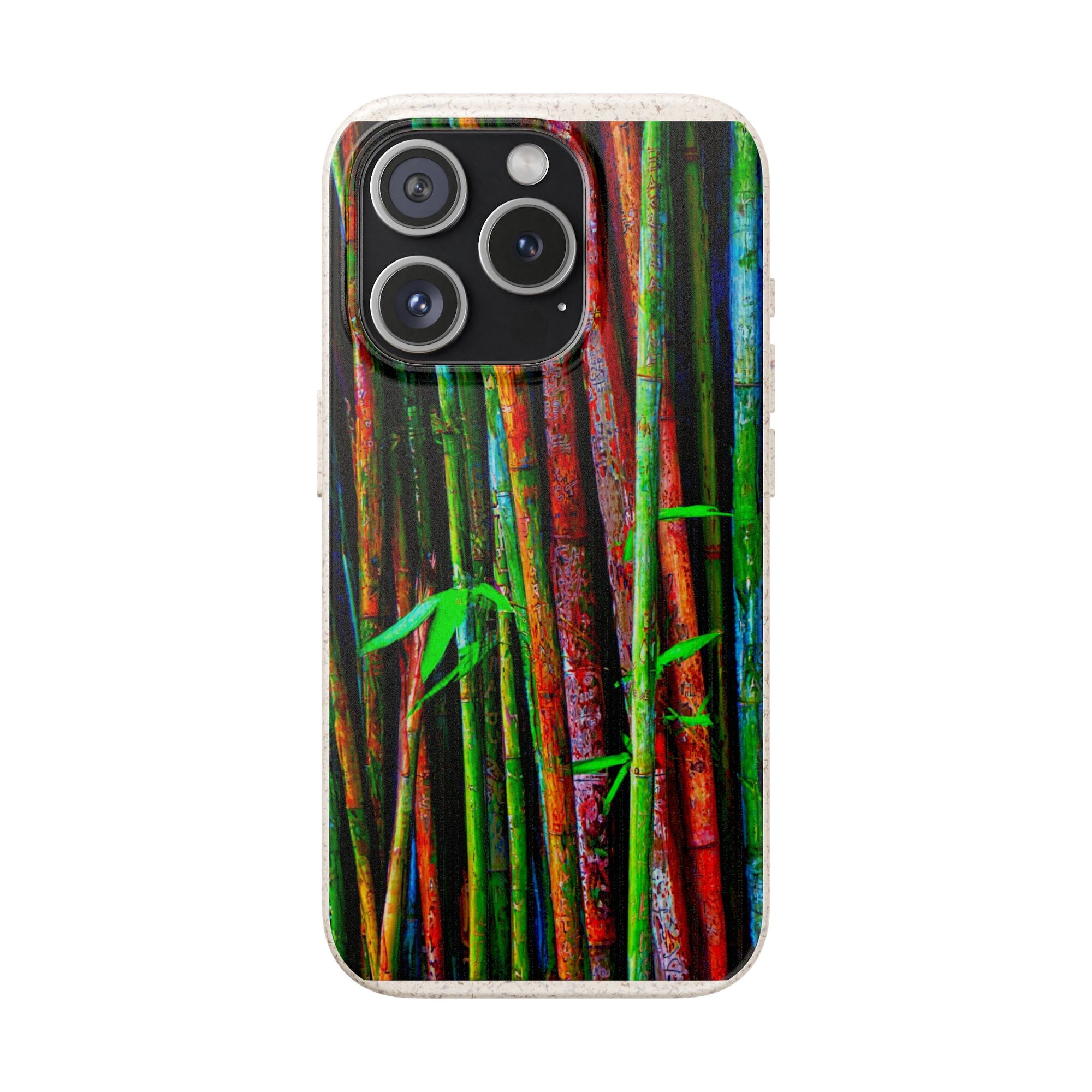 Biodegradable Phone Case — Colorful Bamboo Forest Eco-Friendly iPhone Cover